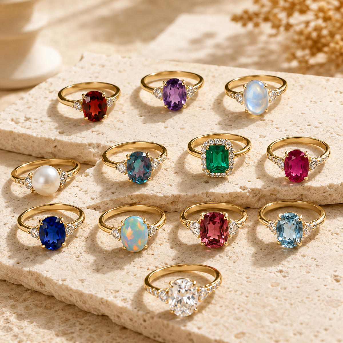 Birthstone Rings by Month: Meaning, Gemstones & How to Choose a Gold Birthstone Ring