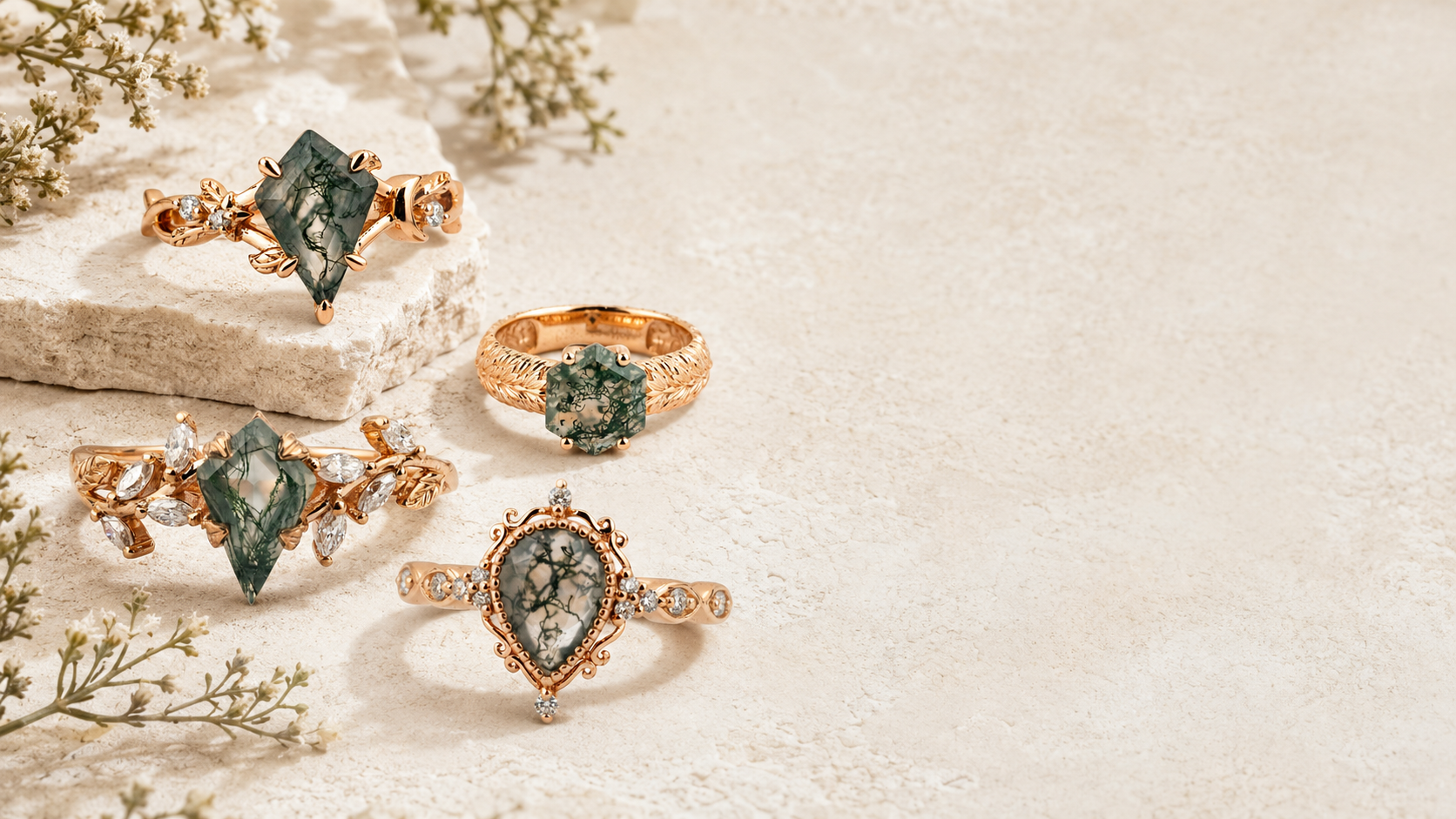 Moss Agate Ring