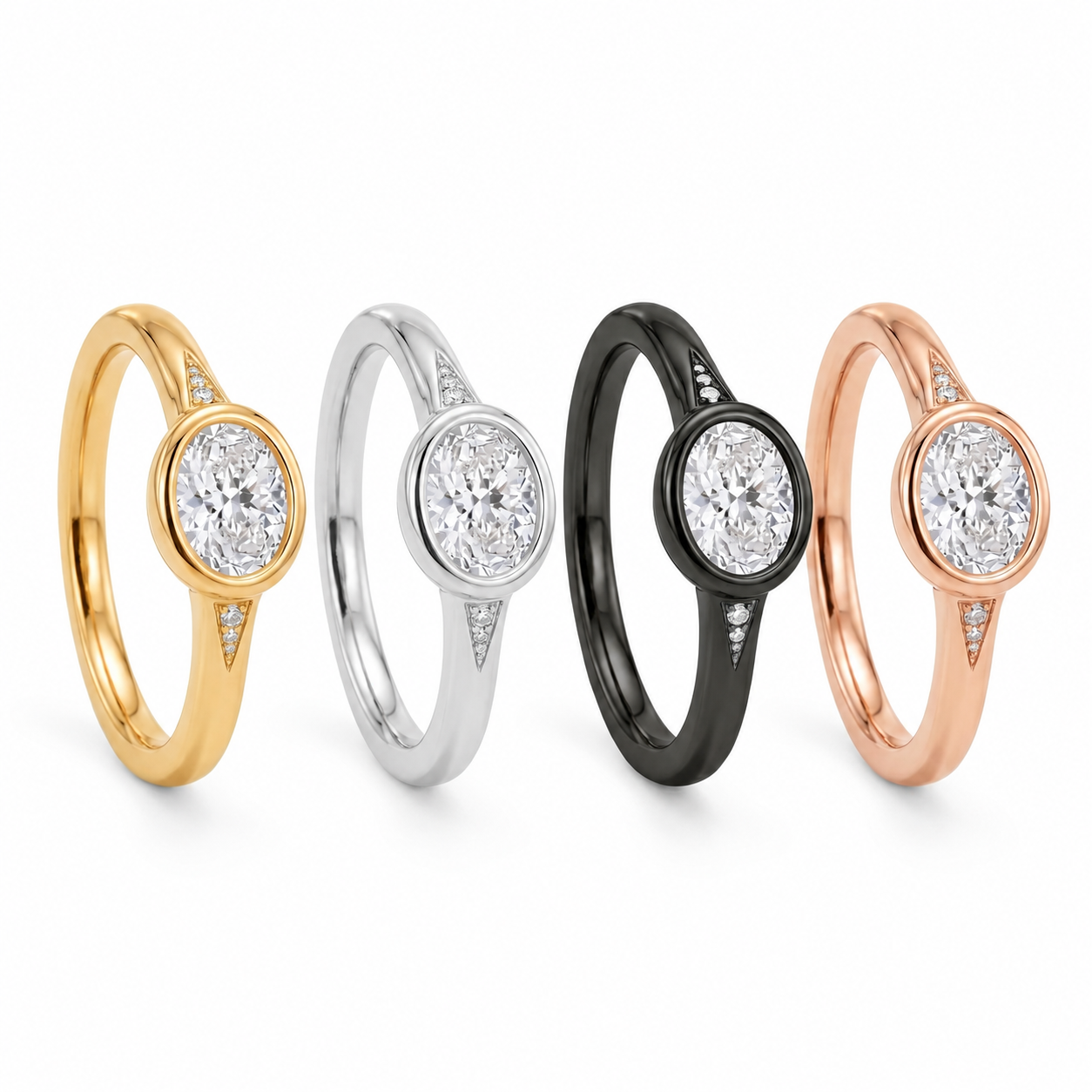 Product view of Oval Lab-Grown Diamond Ring in Gold