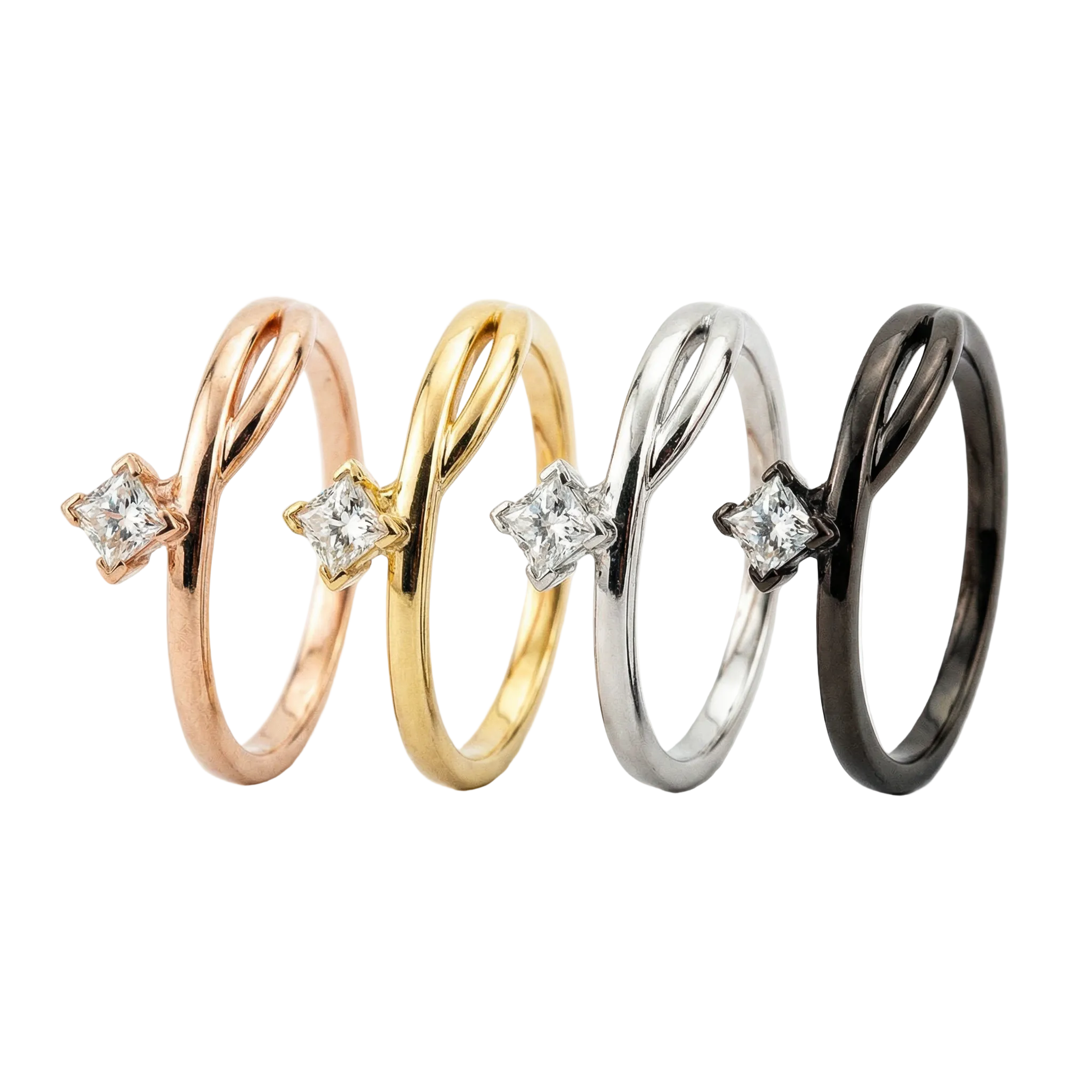 Lifestyle view of Moissanite Engagement Ring in Gold