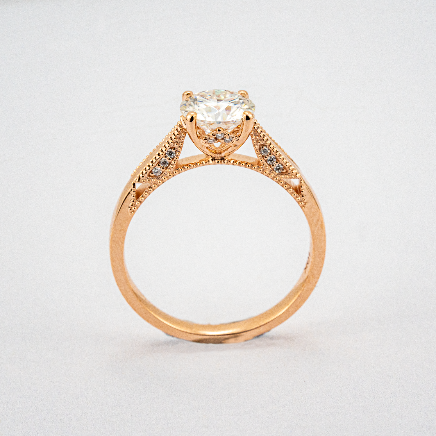 1ct Moissanite/Diamond Eternity Promise Ring Classic Engagement Ring