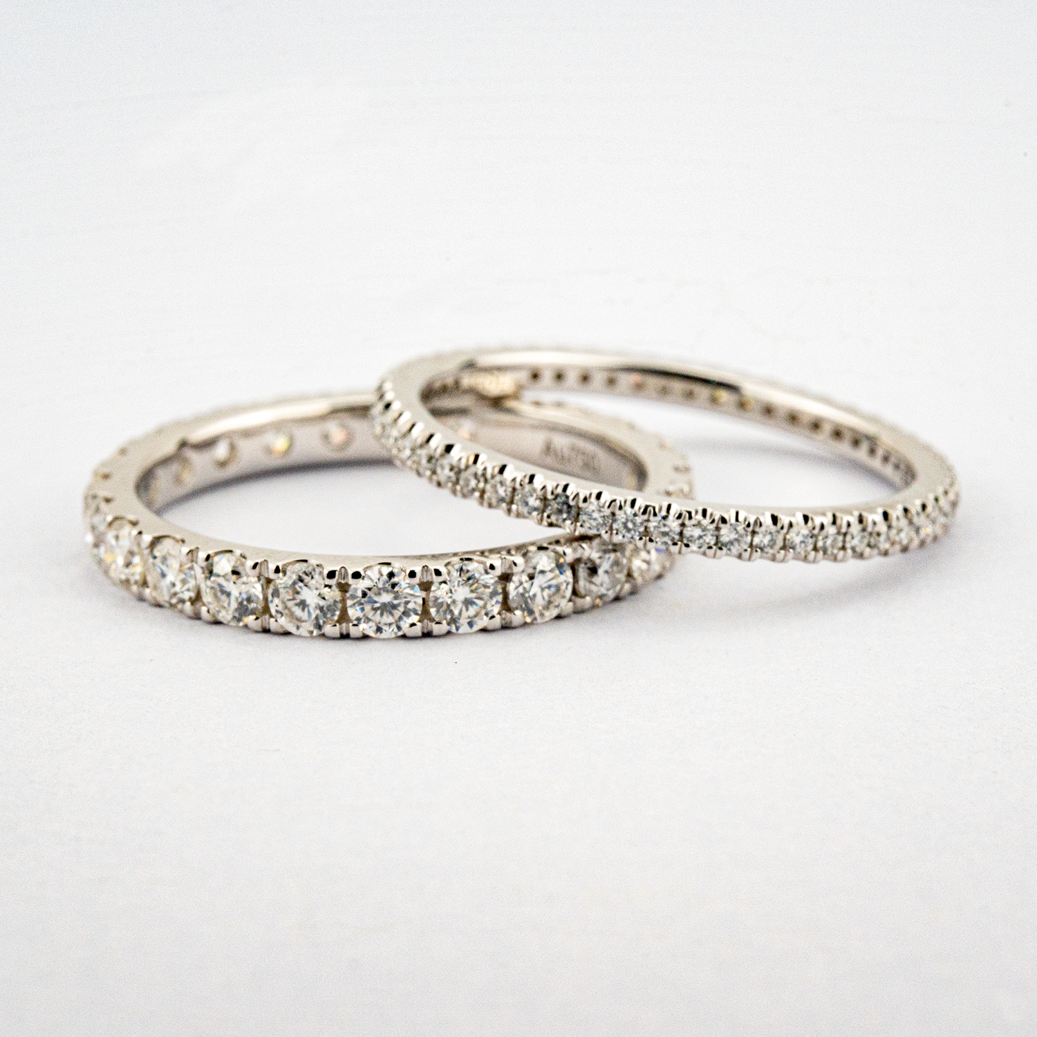 2 Carat Classic Emerald Cut Moissanite White Gold Engagement Ring Set