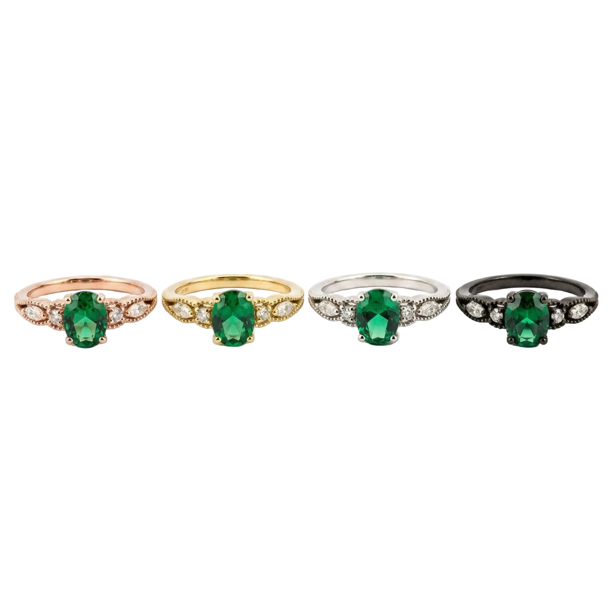 Lifestyle view of Oval Emerald Ring in Gold