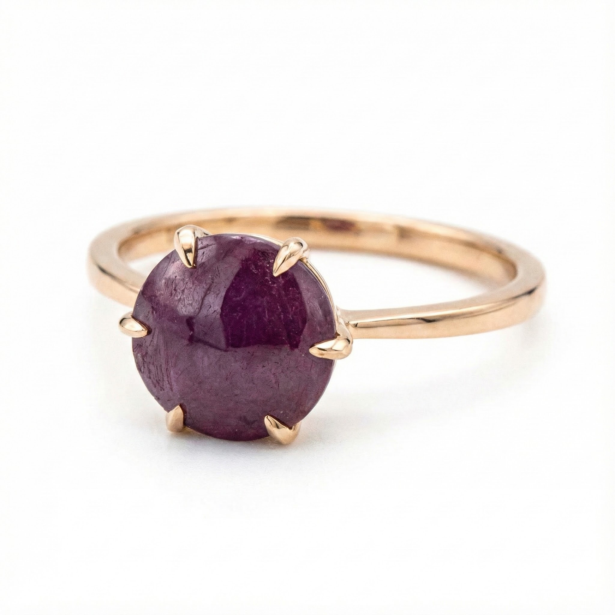 1.5 Carat Round Ruby Engagement Ring Classic Ring nature ruby