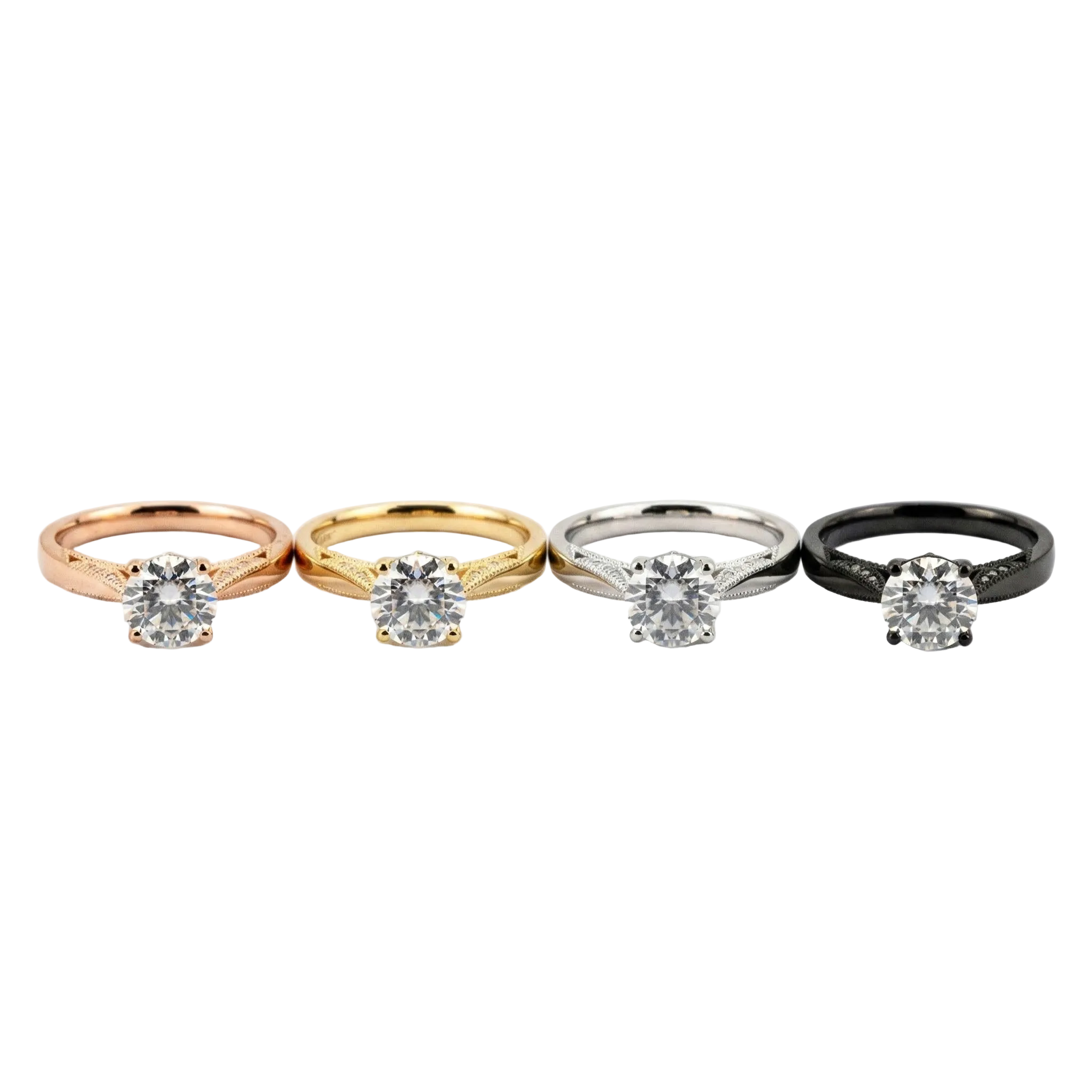 Lifestyle view of Moissanite Engagement Ring in Gold