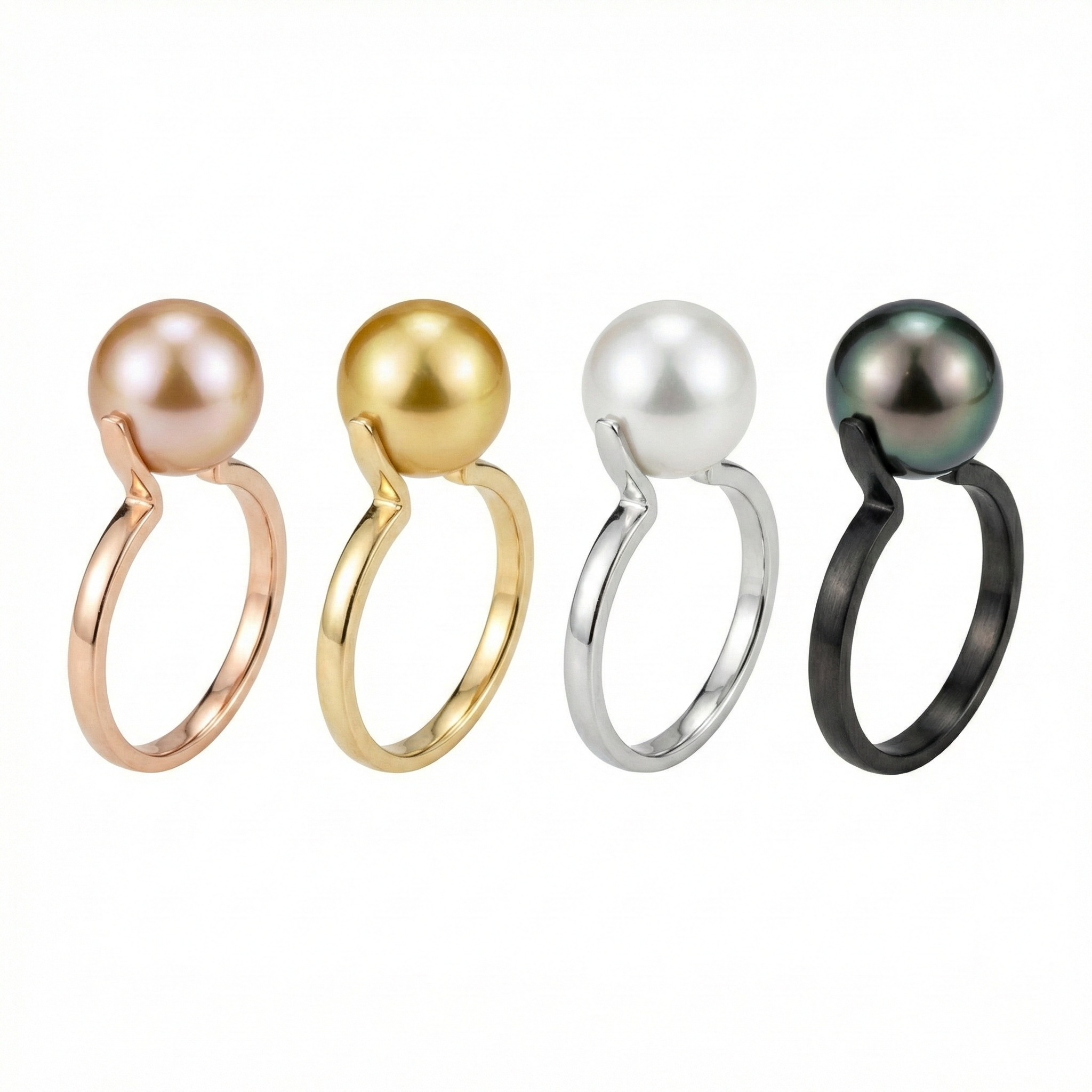 Lifestyle view of Pear Pearl Ring in Gold