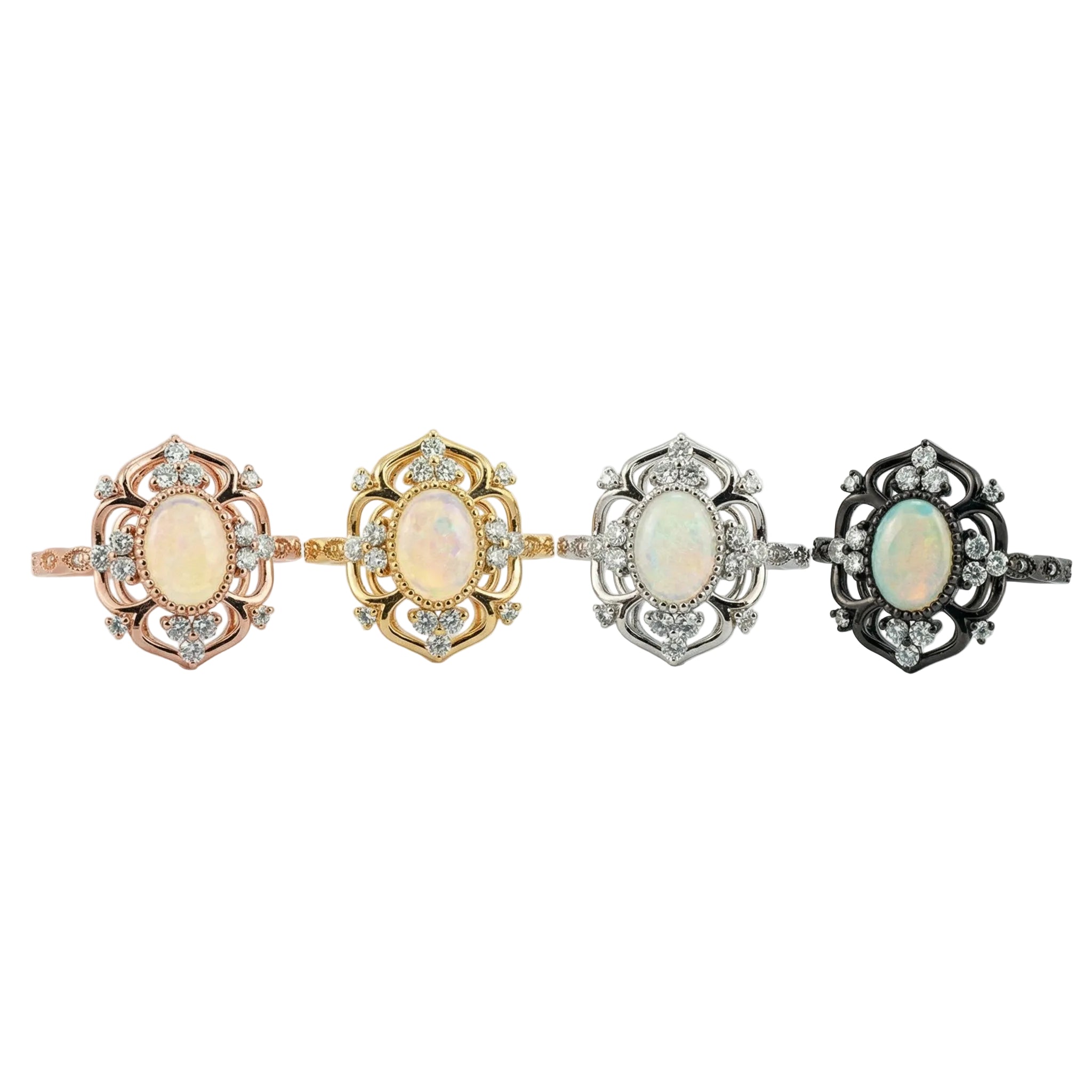 Lifestyle view of Opal Ring in Gold