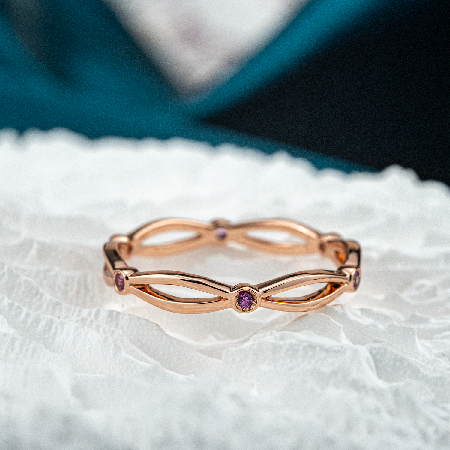 Minimalist Amethyst Engagement Ring - Elegant Design