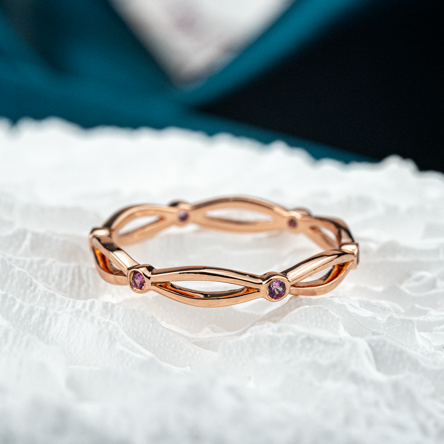 Minimalist Amethyst Engagement Ring - Elegant Design