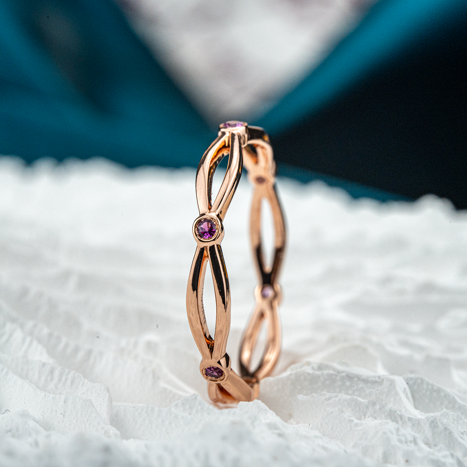 Minimalist Amethyst Engagement Ring - Elegant Design