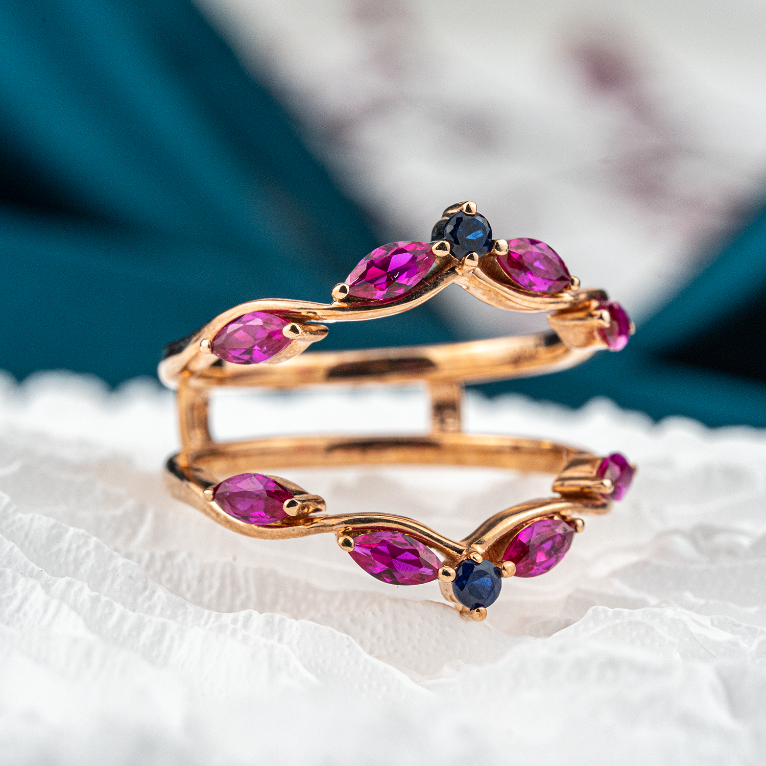 Elegant luxurious ring featuring stunning amethyst detail
