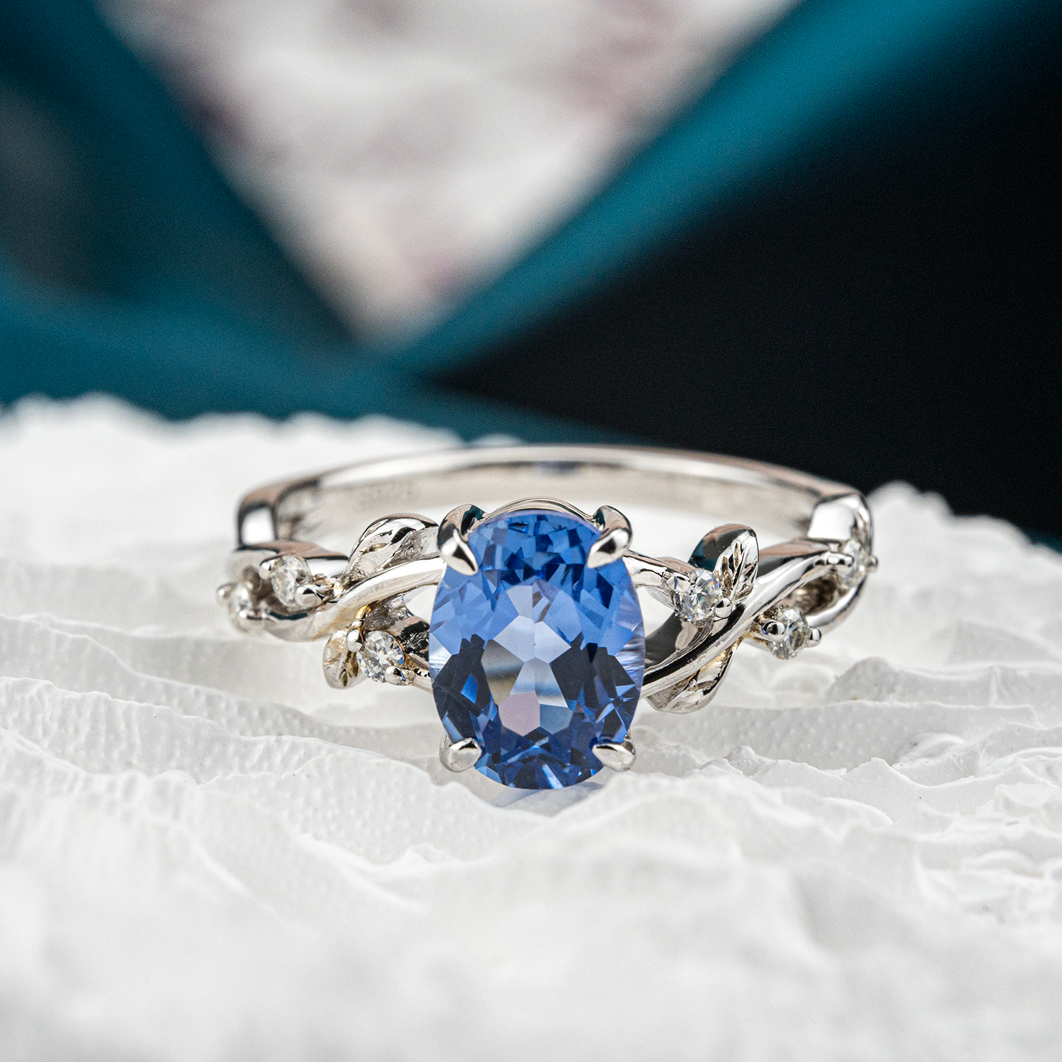 Exquisite Oval Sapphire Unique Ring - Luxury Engagement Jewelry