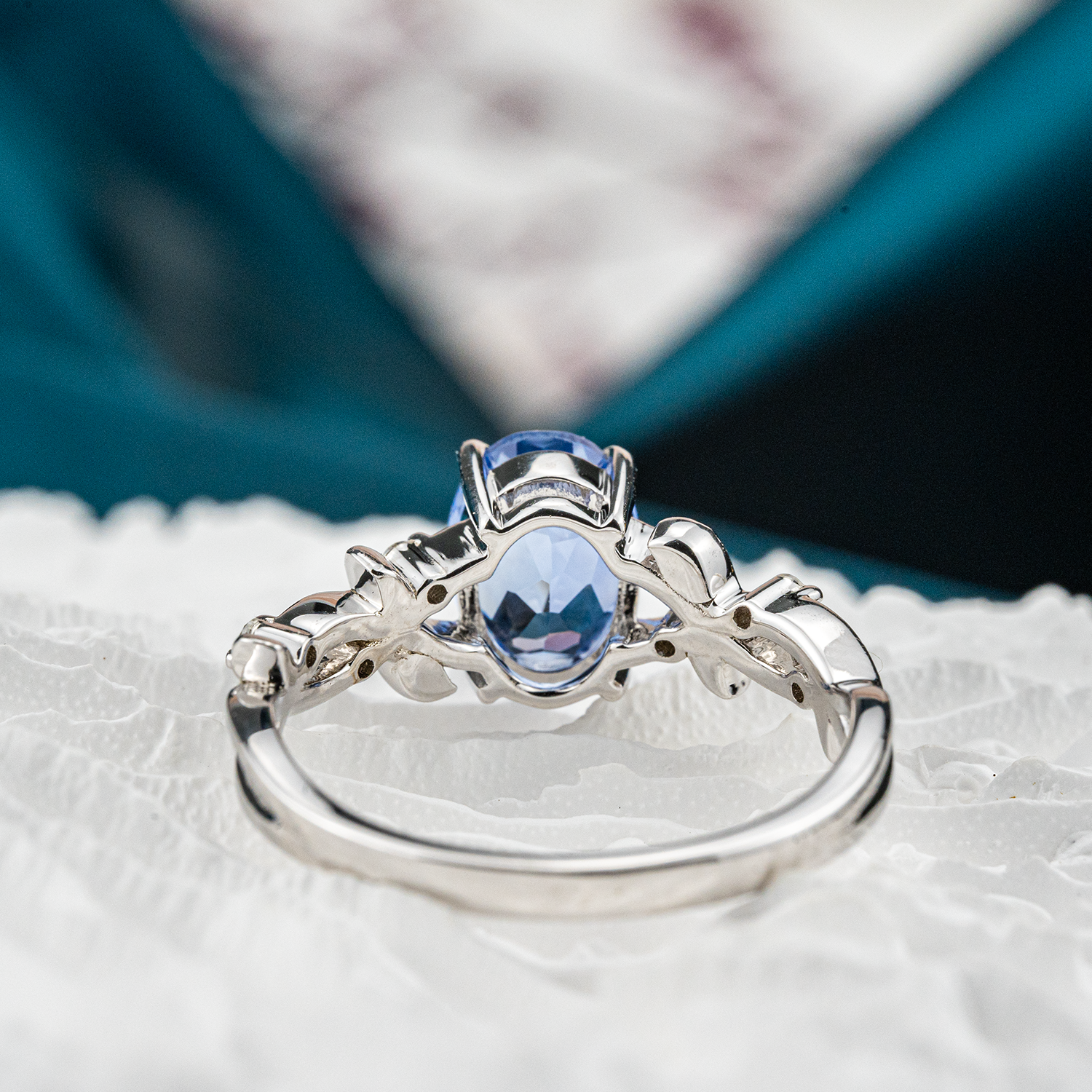 Exquisite Oval Sapphire Unique Ring - Luxury Engagement Jewelry