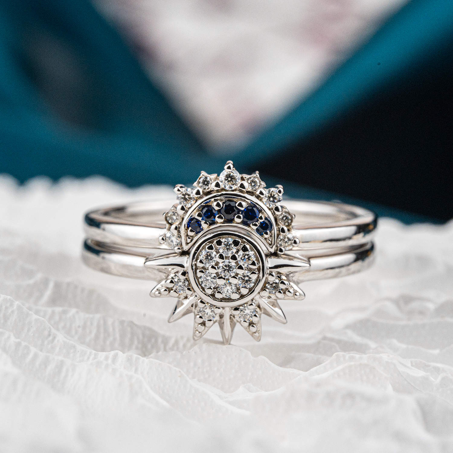 Luxurious Yellow & White Gold ring combination that exudes timeless beauty and style.