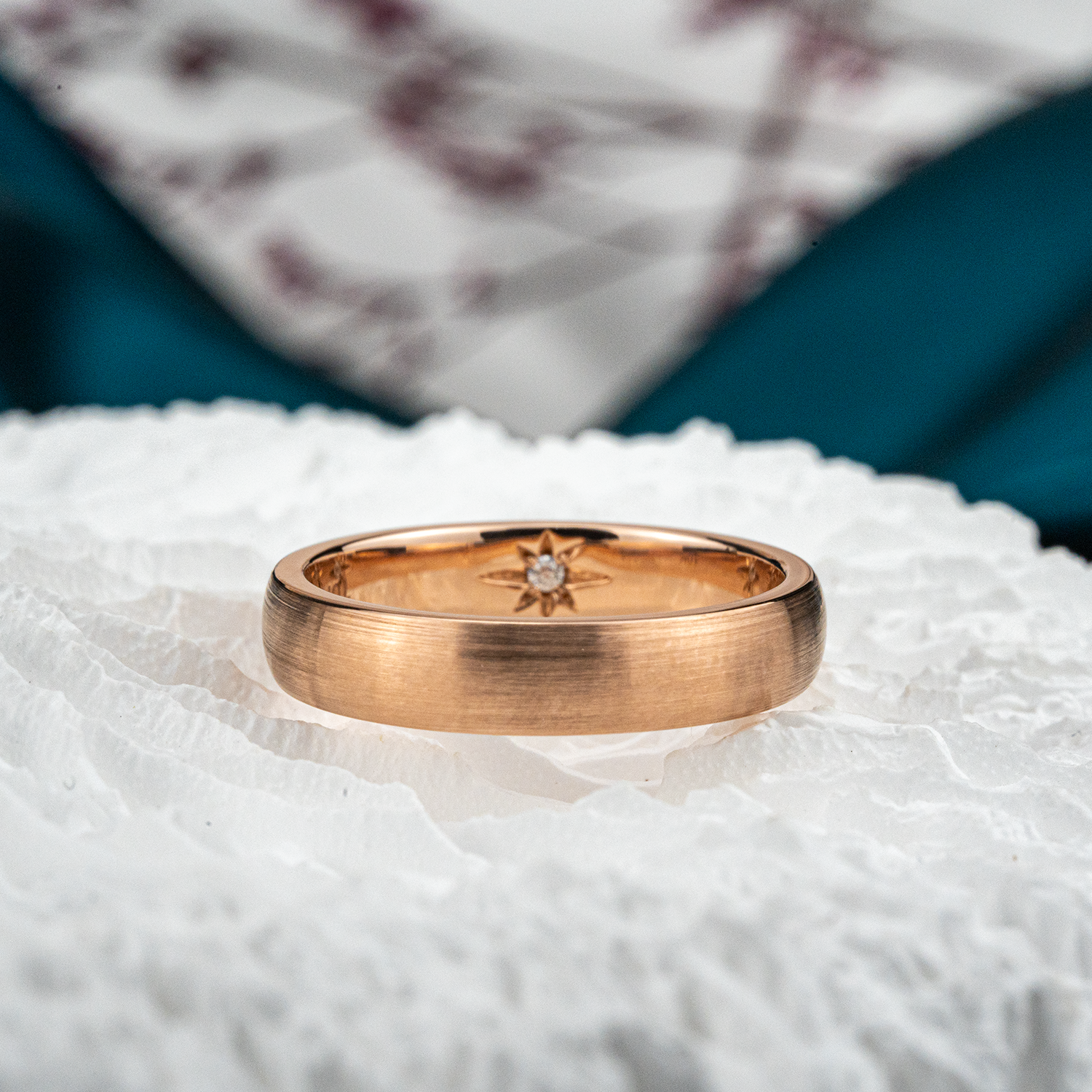 Stylish horizontal stripes ring for women, unique design, classic promise jewelry