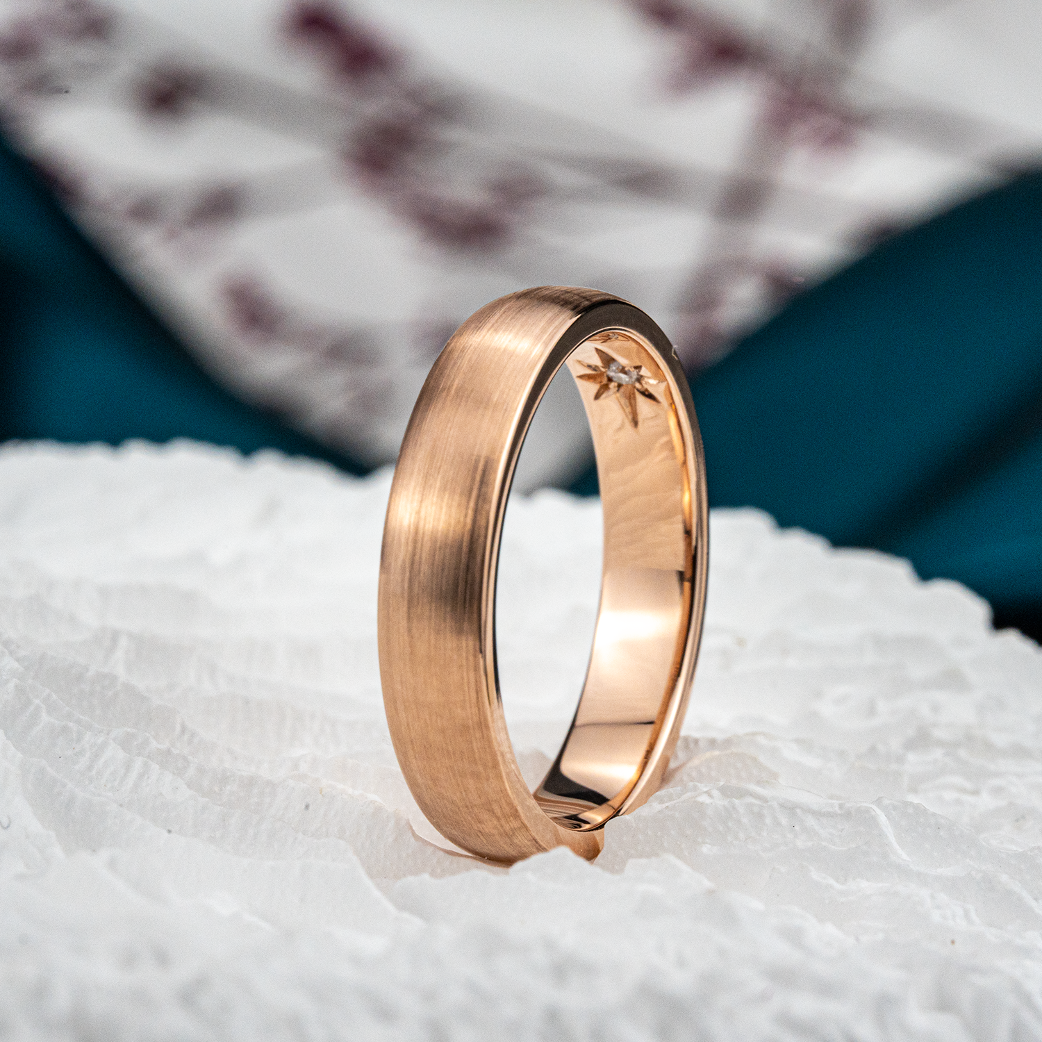 Stylish horizontal stripes ring for women, unique design, classic promise jewelry