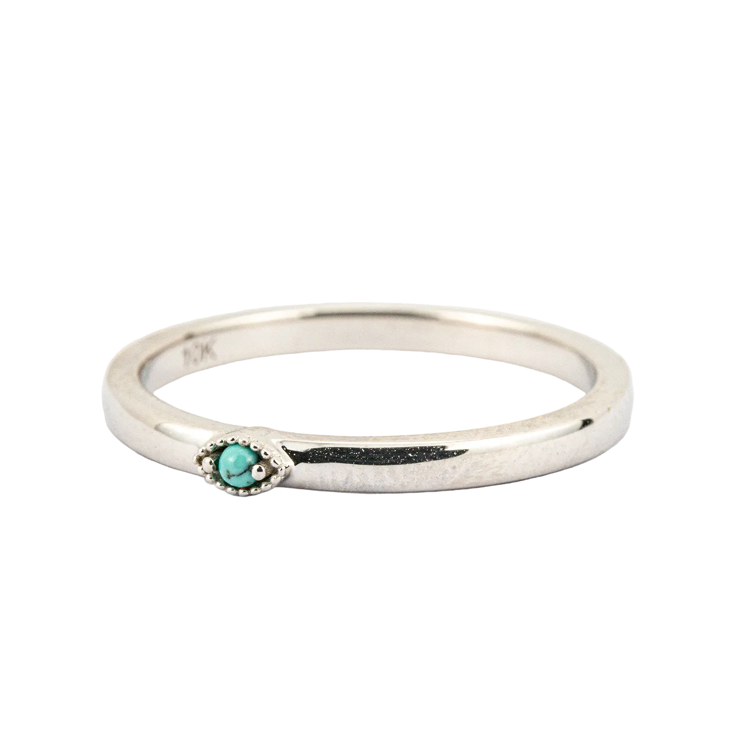 Product view of Turquoise Engagement Ring in White Gold