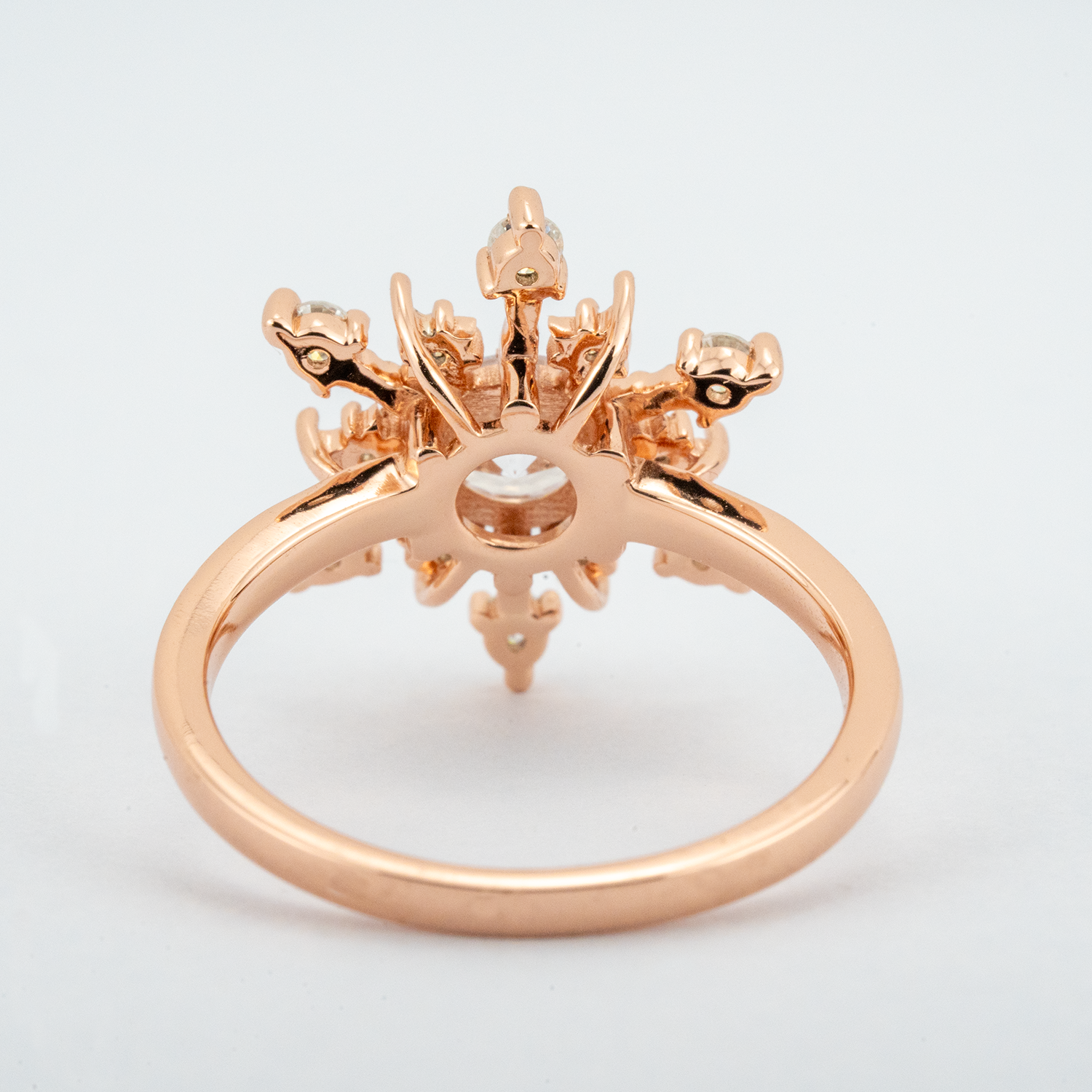 Snowflake Ring With Moissanite.