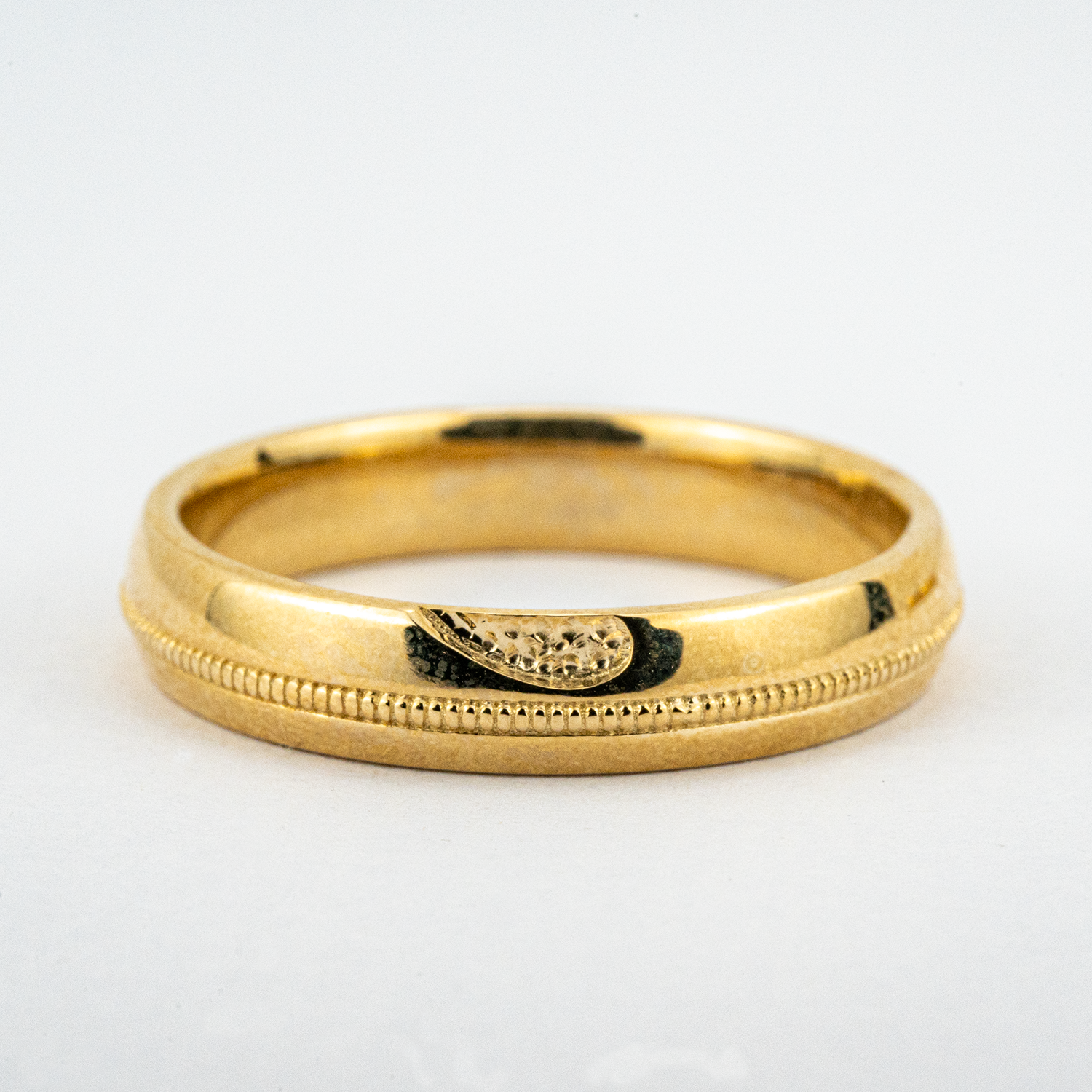 Elegant 18k Yellow Gold Couple Ring - Simple Style Jewelry for Him and Her