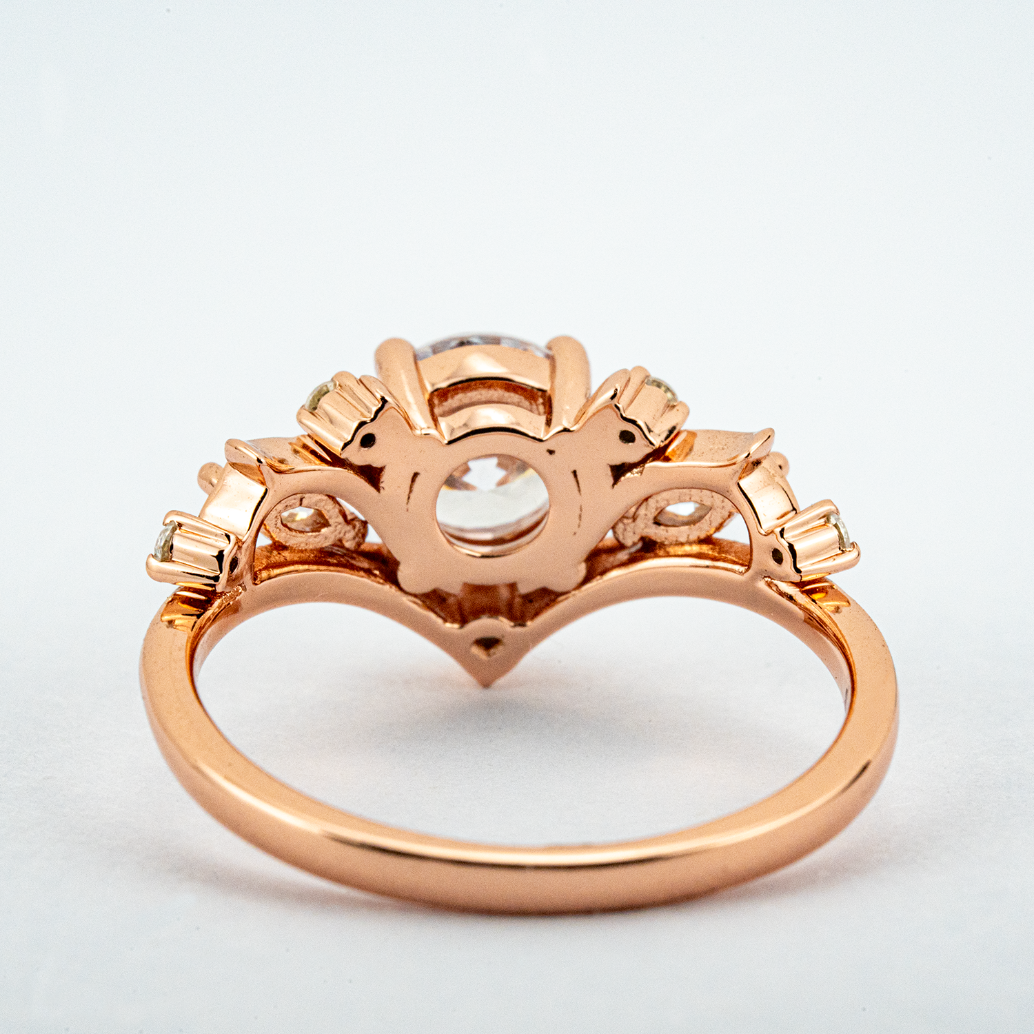 Round Moissanite Engagement Ring.