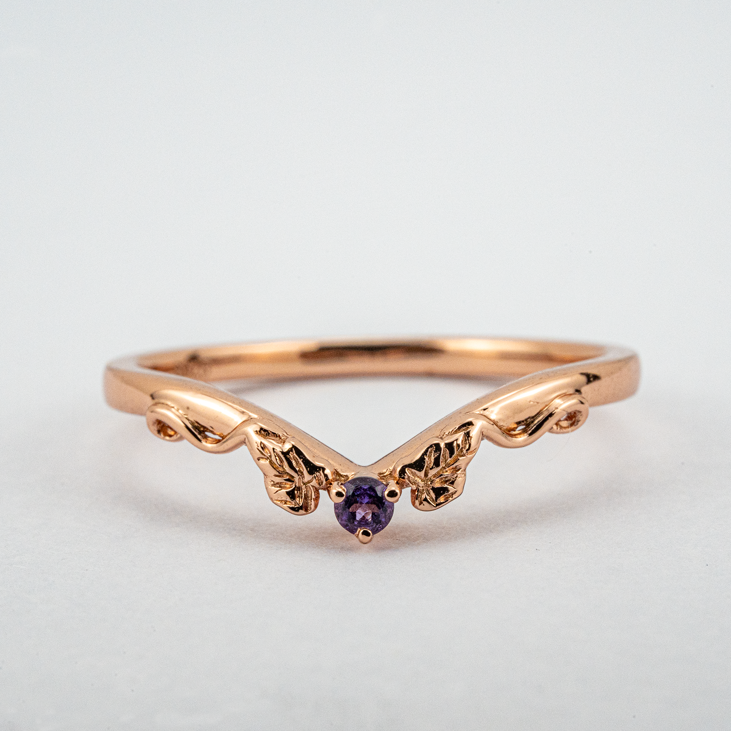 Exquisite round amethyst ring sparkling with luxury and elegance, perfect for a sophisticated touch.