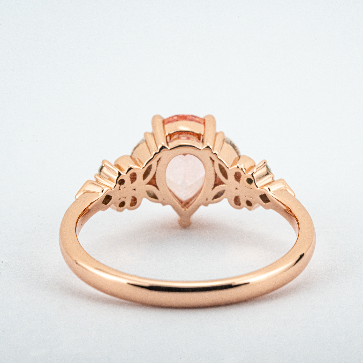 Rose Quartz Engagement Ring - Elegant, Gemstone, Jewelry