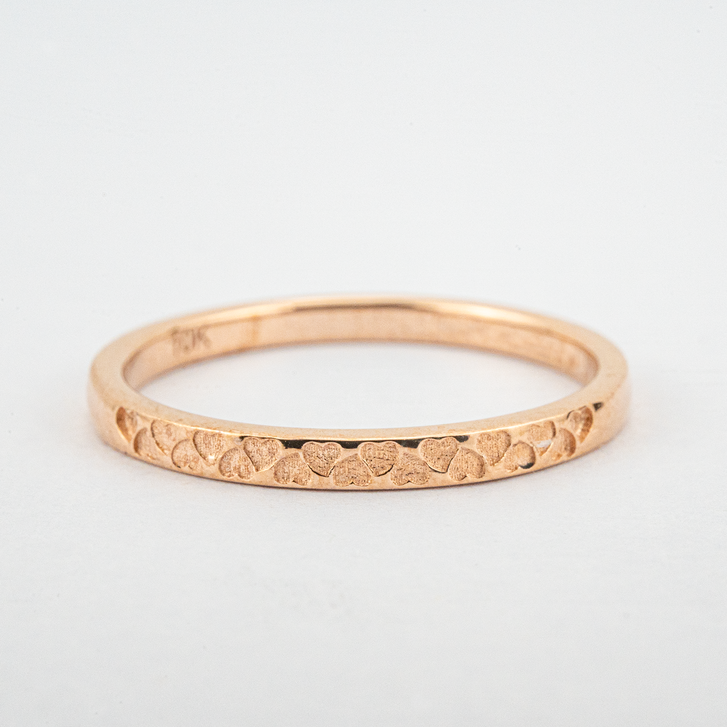 Textured Rose Gold Ring – Intricate Detailing, Unique Design, Handcrafted Beauty