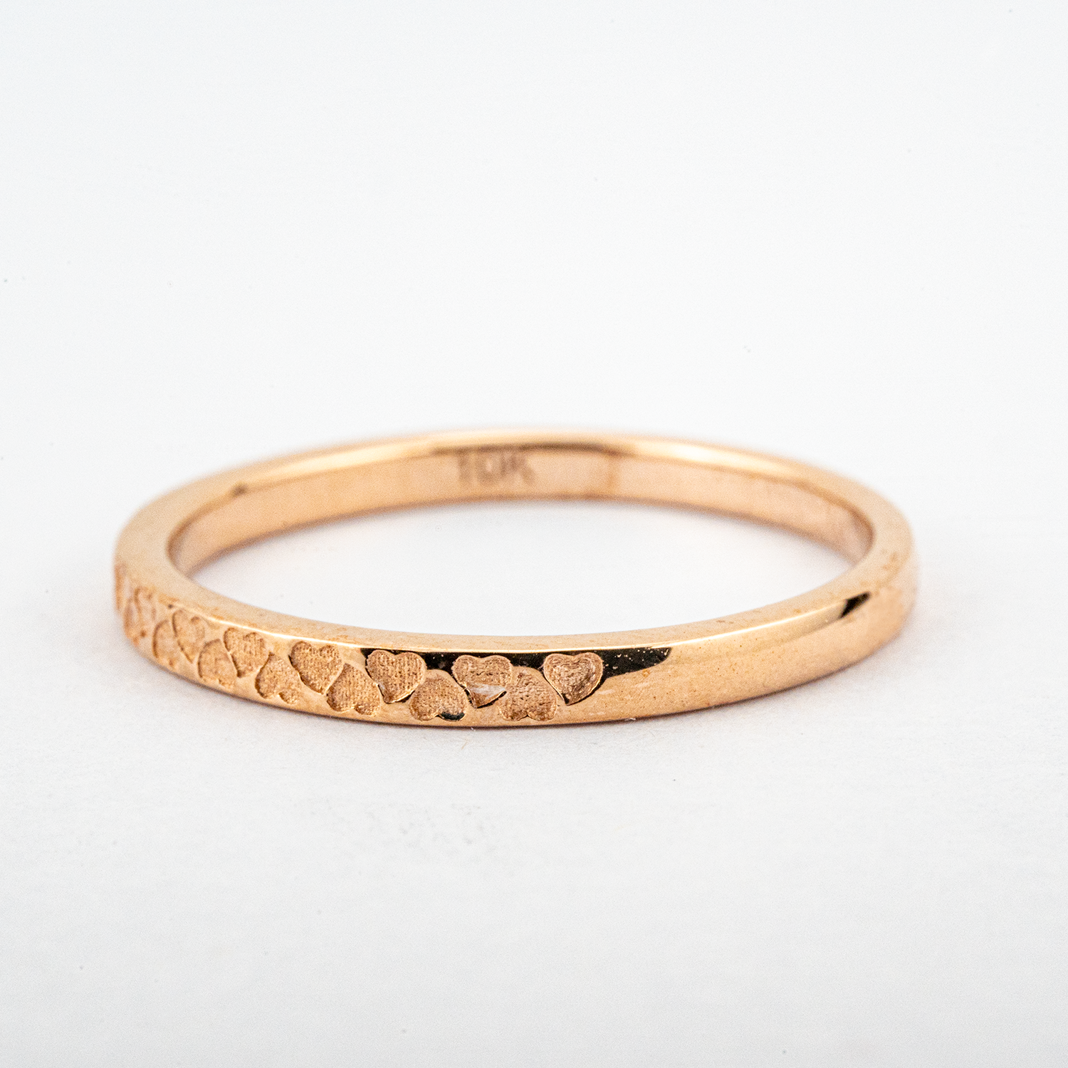 Textured Rose Gold Ring – Intricate Detailing, Unique Design, Handcrafted Beauty