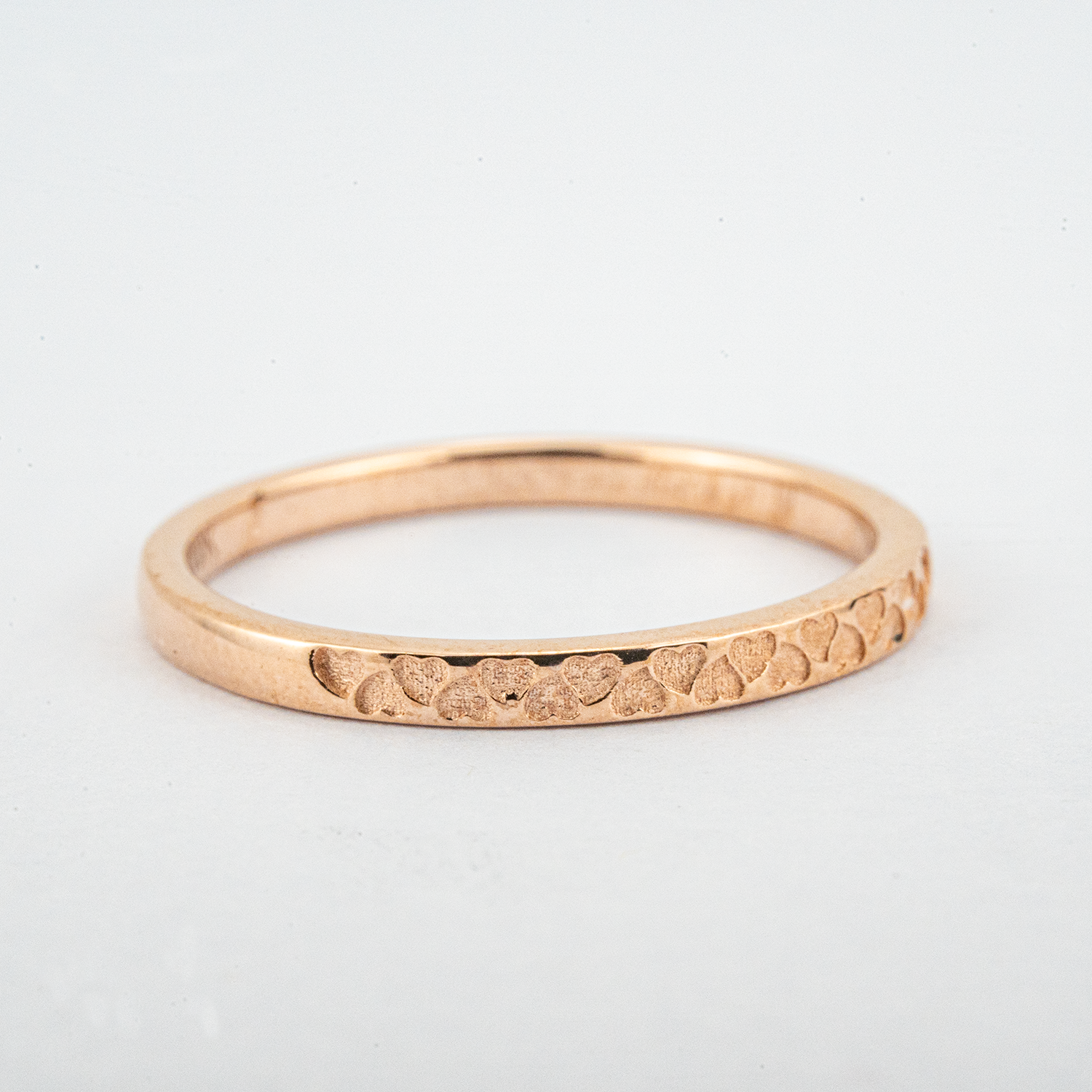 Textured Rose Gold Ring – Intricate Detailing, Unique Design, Handcrafted Beauty
