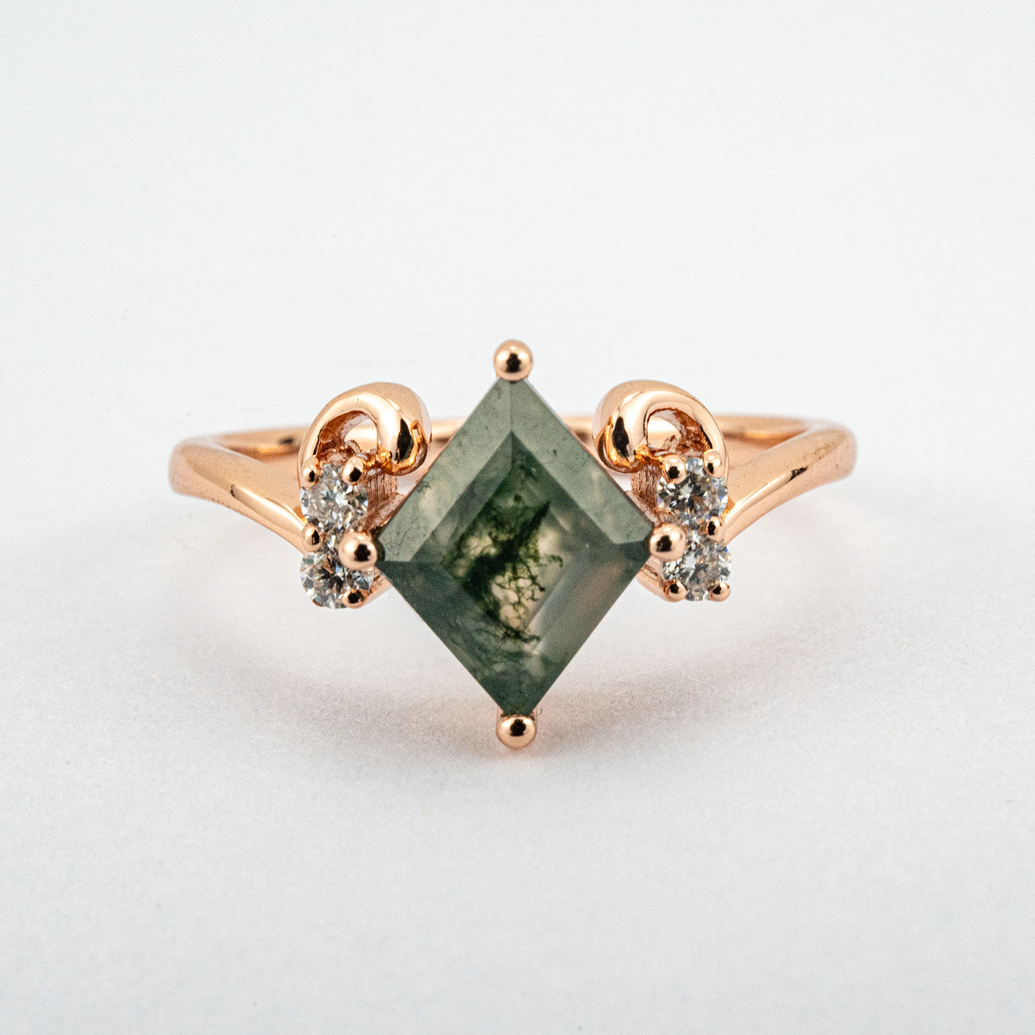 Gemstone Fashion Jewelry - Accessorize with a Princess Moss Agate or Moissanite Zodiac Sign ring