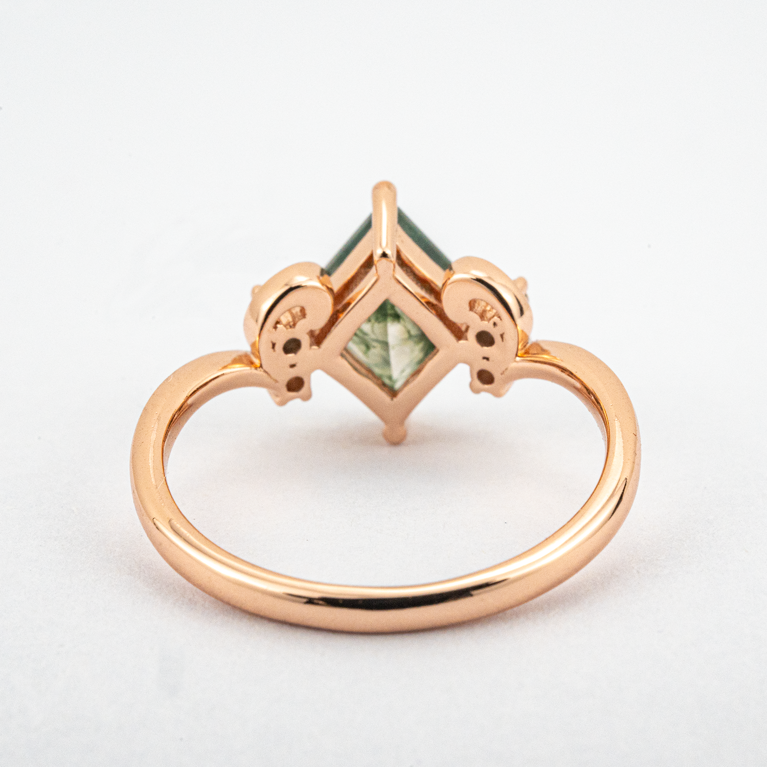 Gemstone Fashion Jewelry - Accessorize with a Princess Moss Agate or Moissanite Zodiac Sign ring