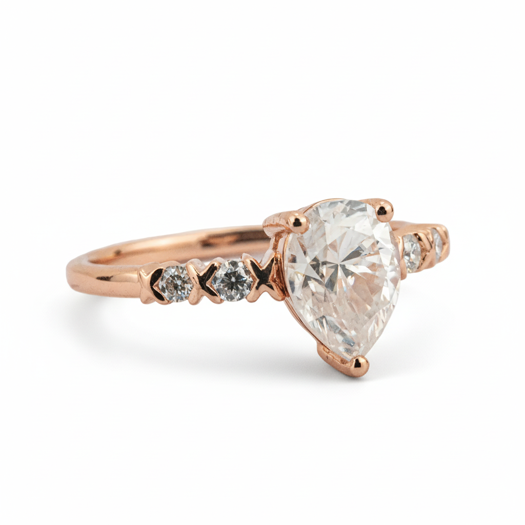 Product view of Moissanite Engagement Ring in Gold