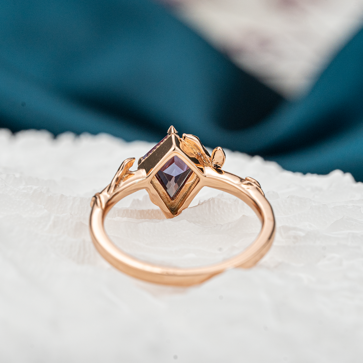 Kite Cut Alexander Engagement Leaf Ring Unique Gift.