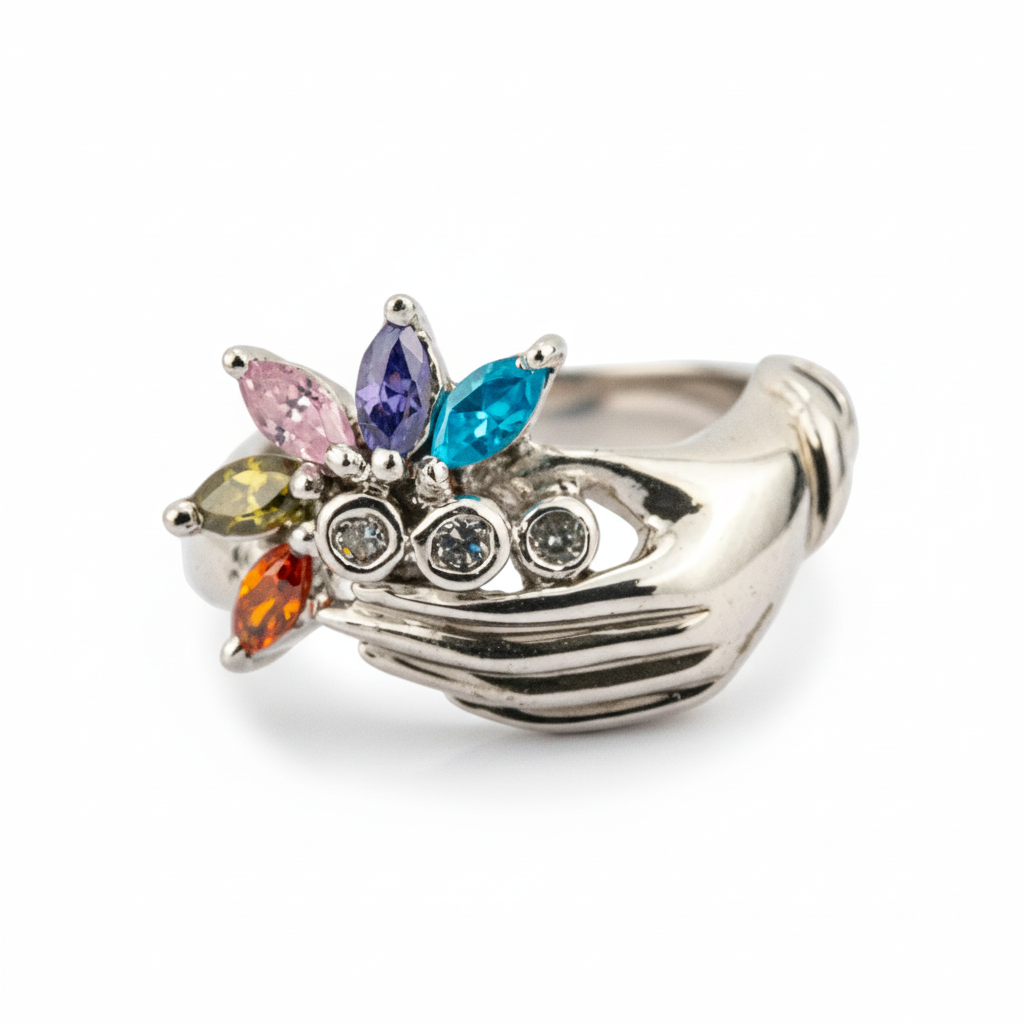 Front view of Unique Ring in Gold