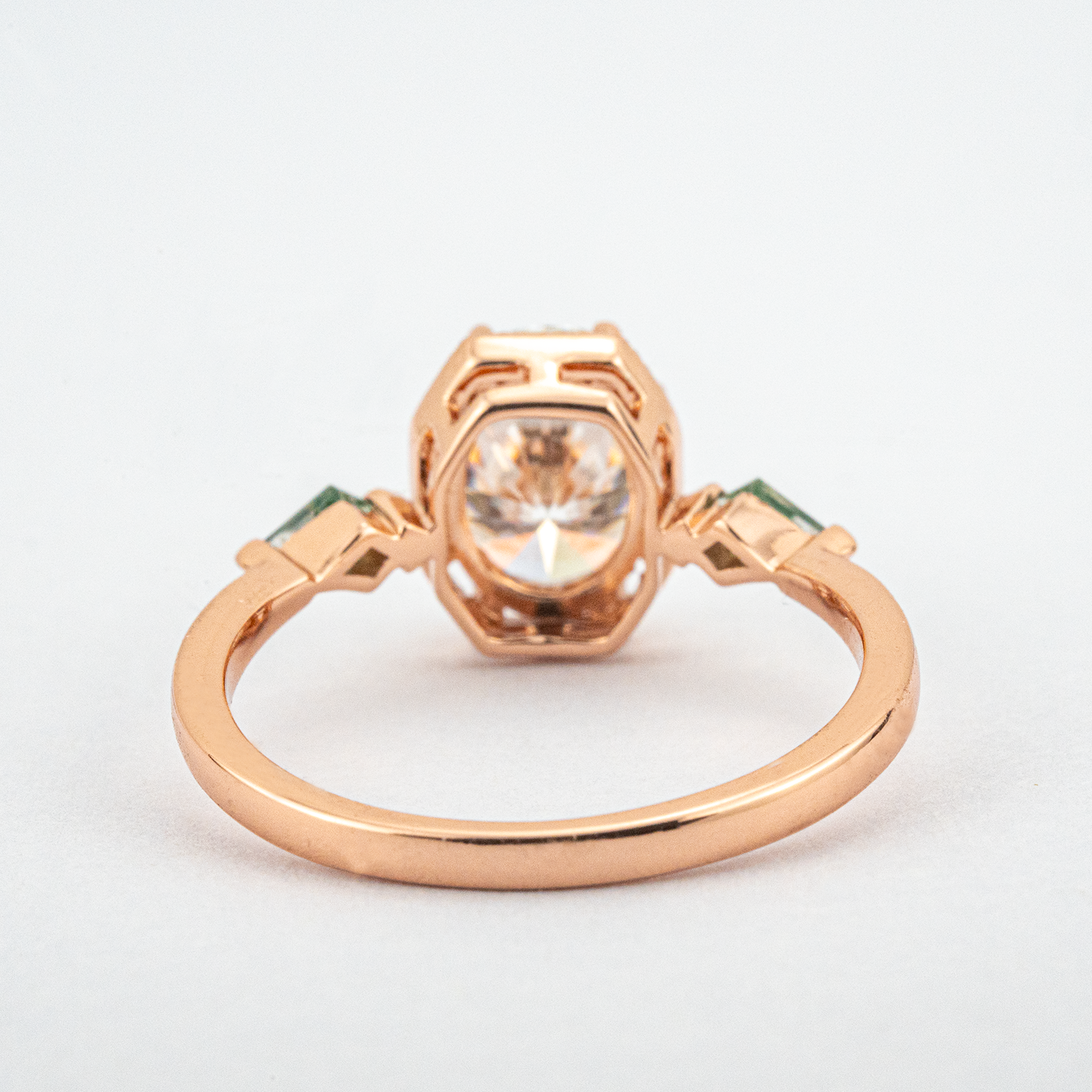 Octagon Moissanite Ring - Luxurious CZ Gemstone Jewelry for Women