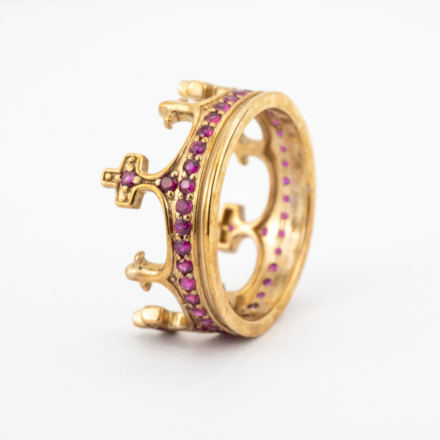 Vintage Ruby Crown Shape Ring