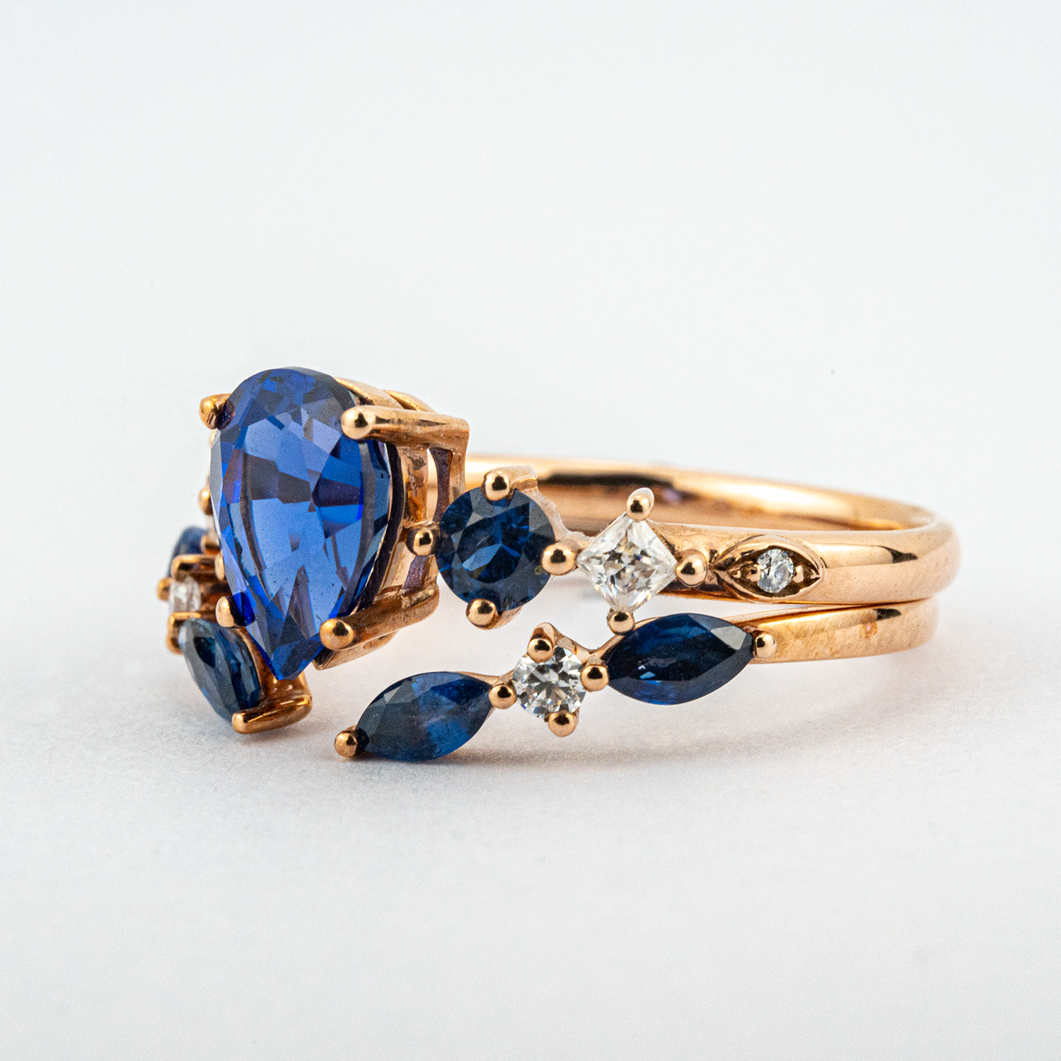Exquisite sapphire engagement ring set for a luxurious touch
