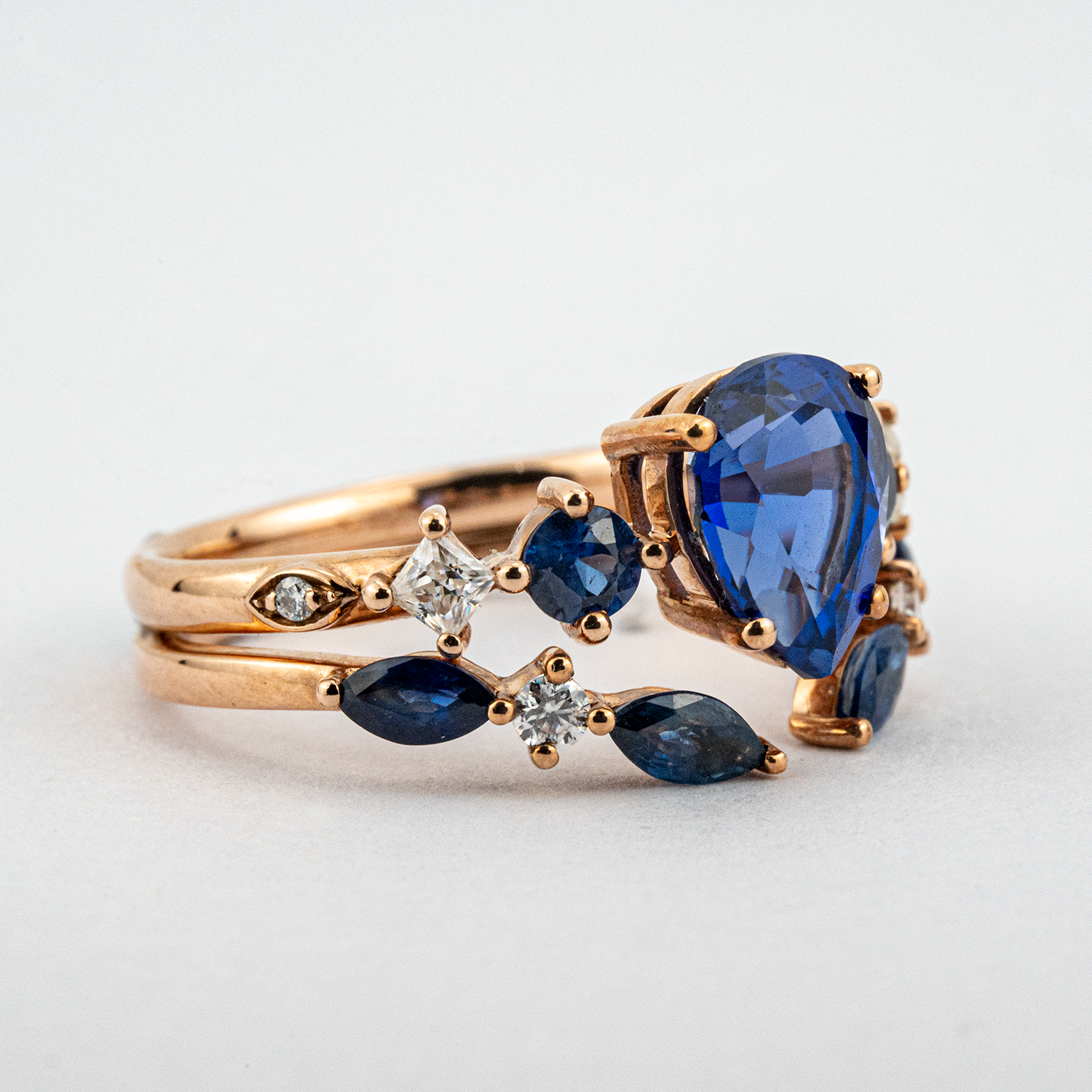 Exquisite sapphire engagement ring set for a luxurious touch