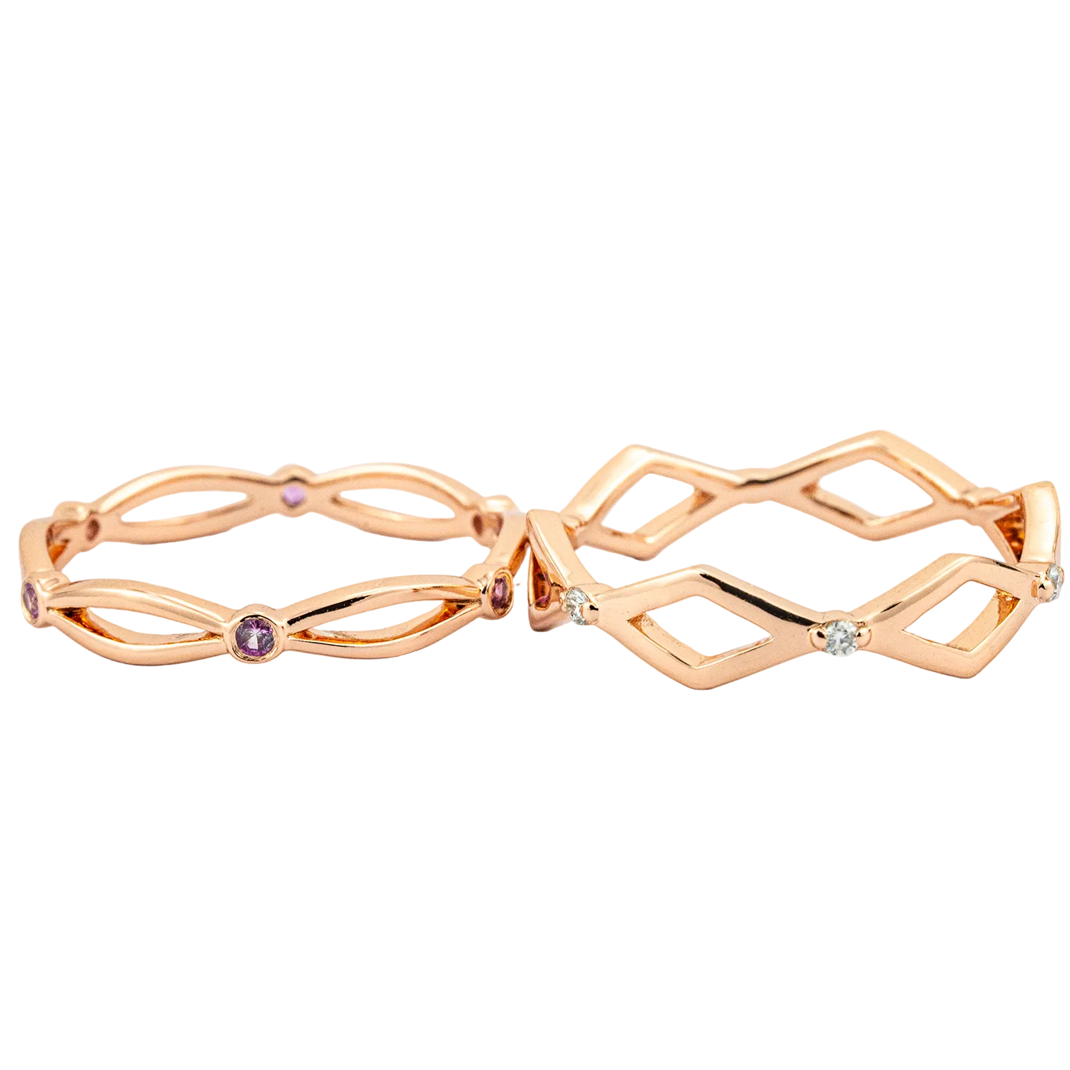 Product view of Moissanite Couple Ring Set in Gold