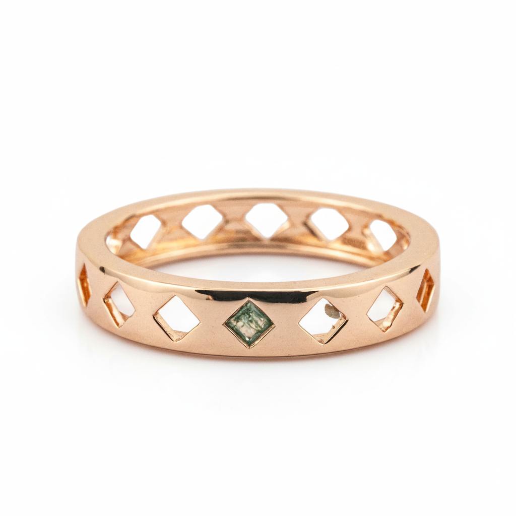 Product view of Moissanite Couple Ring Set in Gold