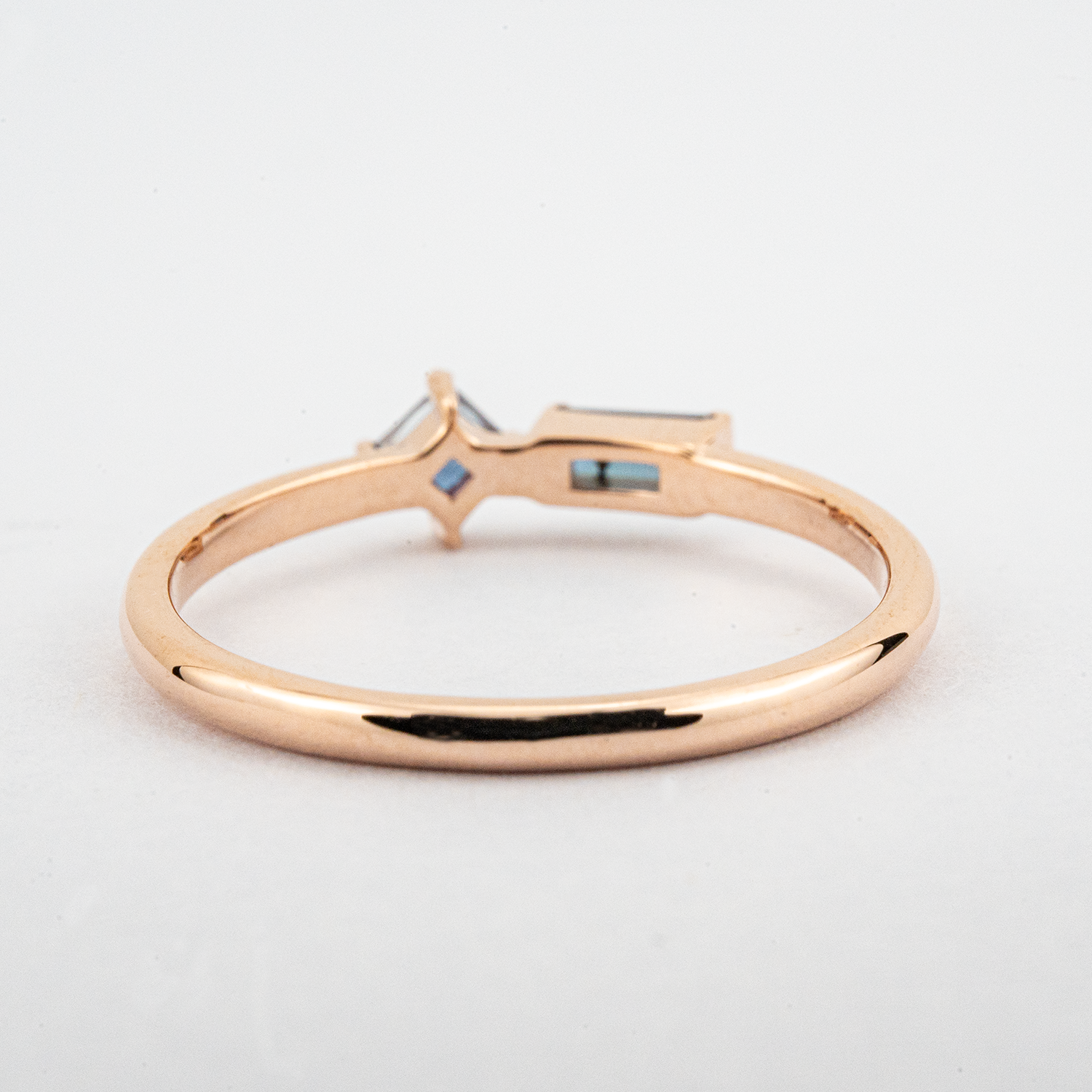 Minimalist Alexandrite Dainty Engagement Ring Double Stone Engagement Ring