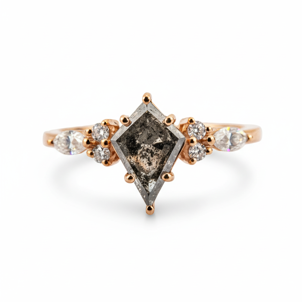 Rare Kite Cut Diamond Ring, Ideal for Those Seeking Unique Elegance