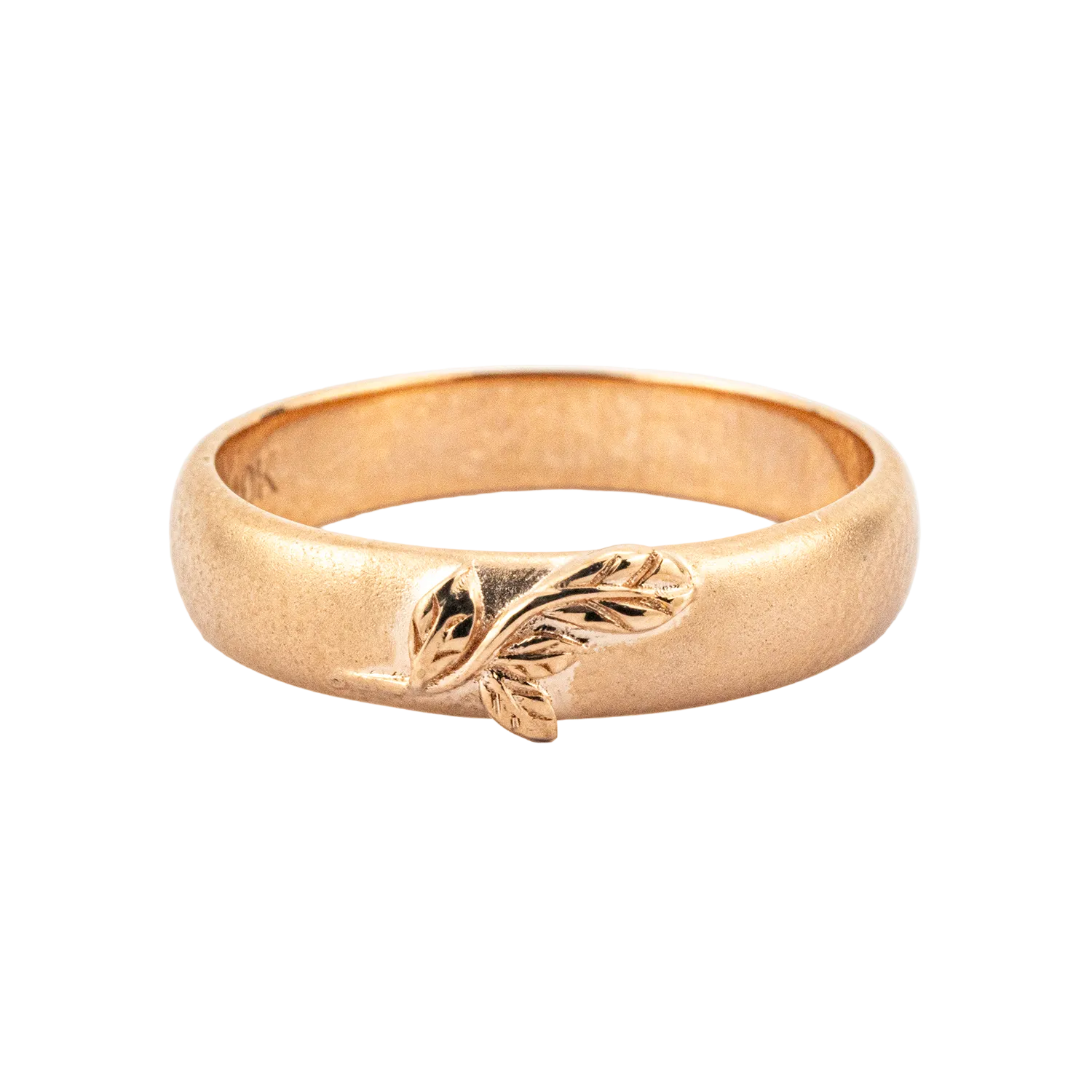 Front view of Nature-Inspired Ring in Gold