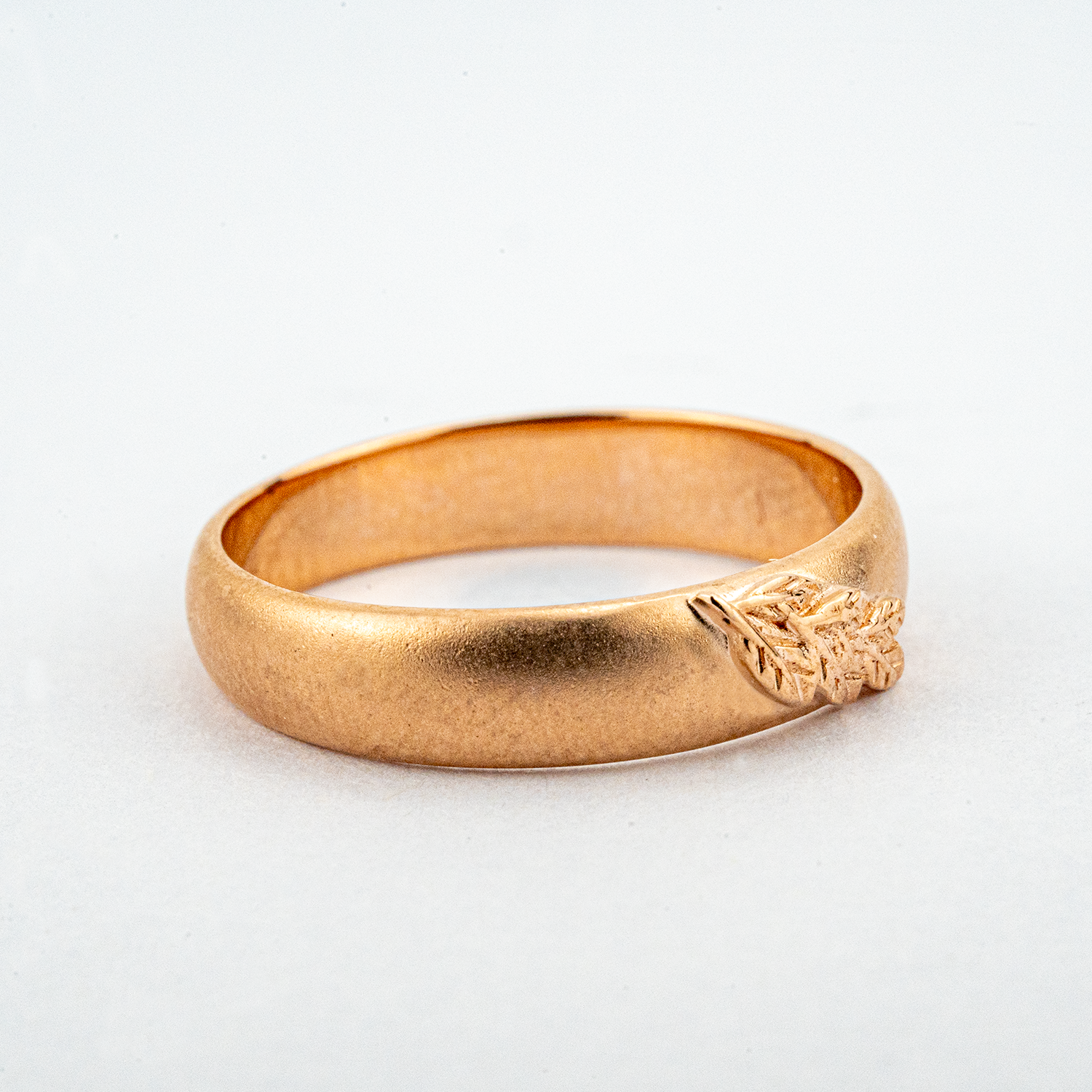 Classic Leaf Minimalist Wedding Promise Band Vintage Leaf Ring Engagement