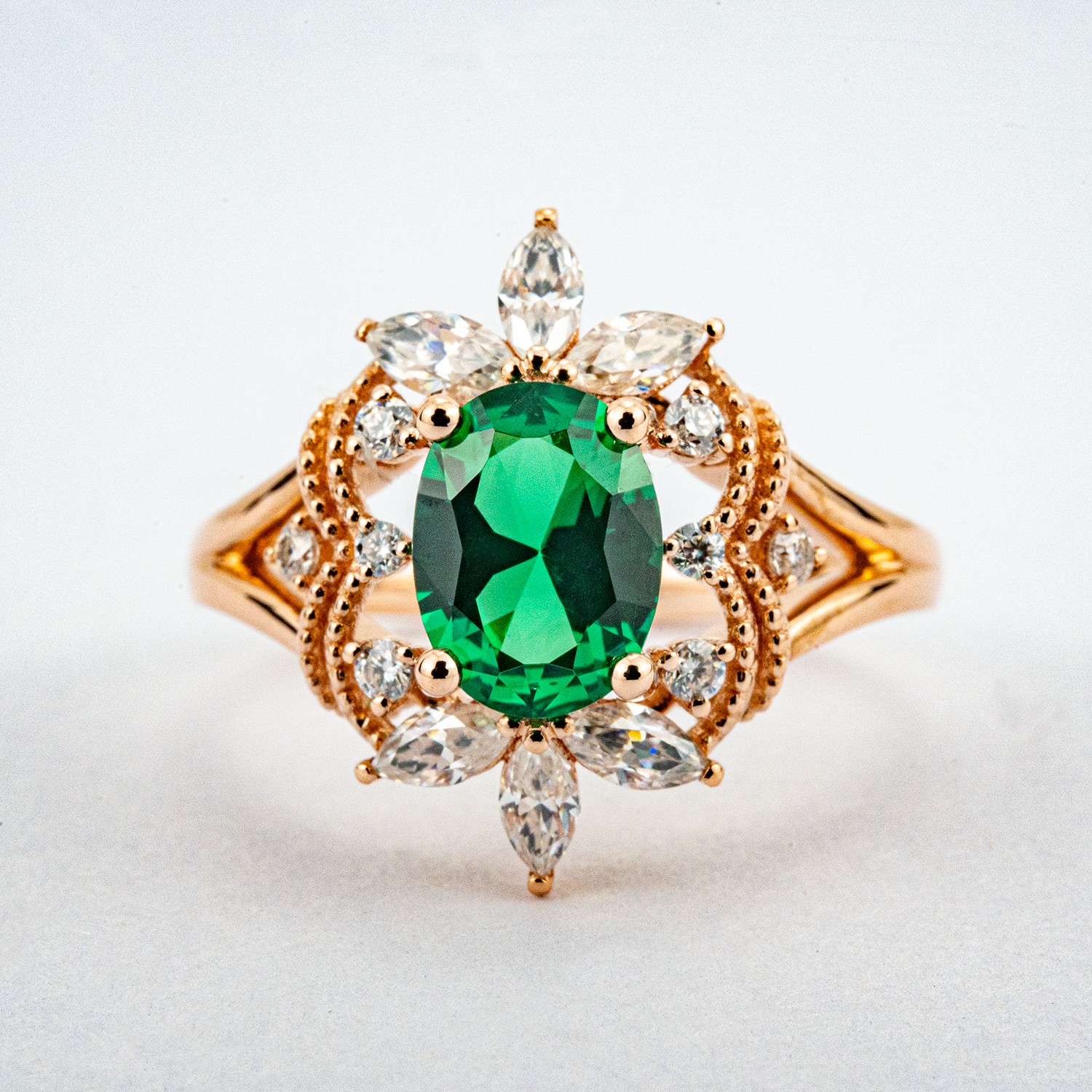 Sparkling Oval Cut Emeralds for Luxurious Jewelry Collection