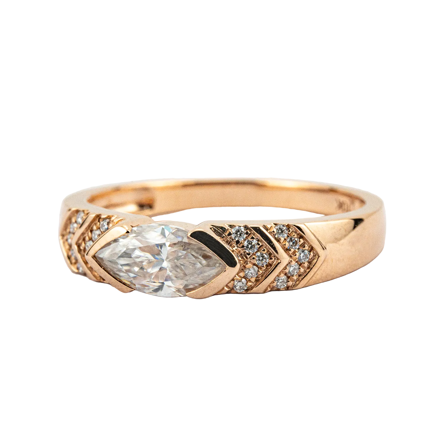 Product view of Moissanite Engagement Ring in Gold