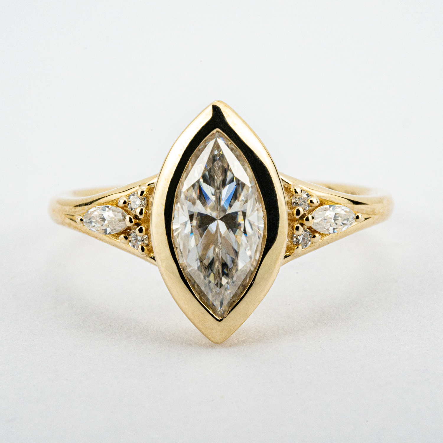2 Carat Marquise Moissanite Wedding Ring Eternity Rings Vintage Gold Ring Diamond Ring
