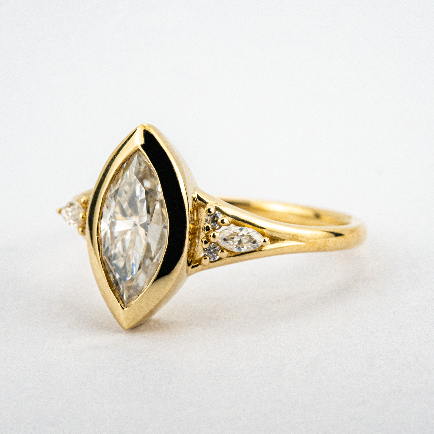 2 Carat Marquise Moissanite Wedding Ring Eternity Rings Vintage Gold Ring Diamond Ring