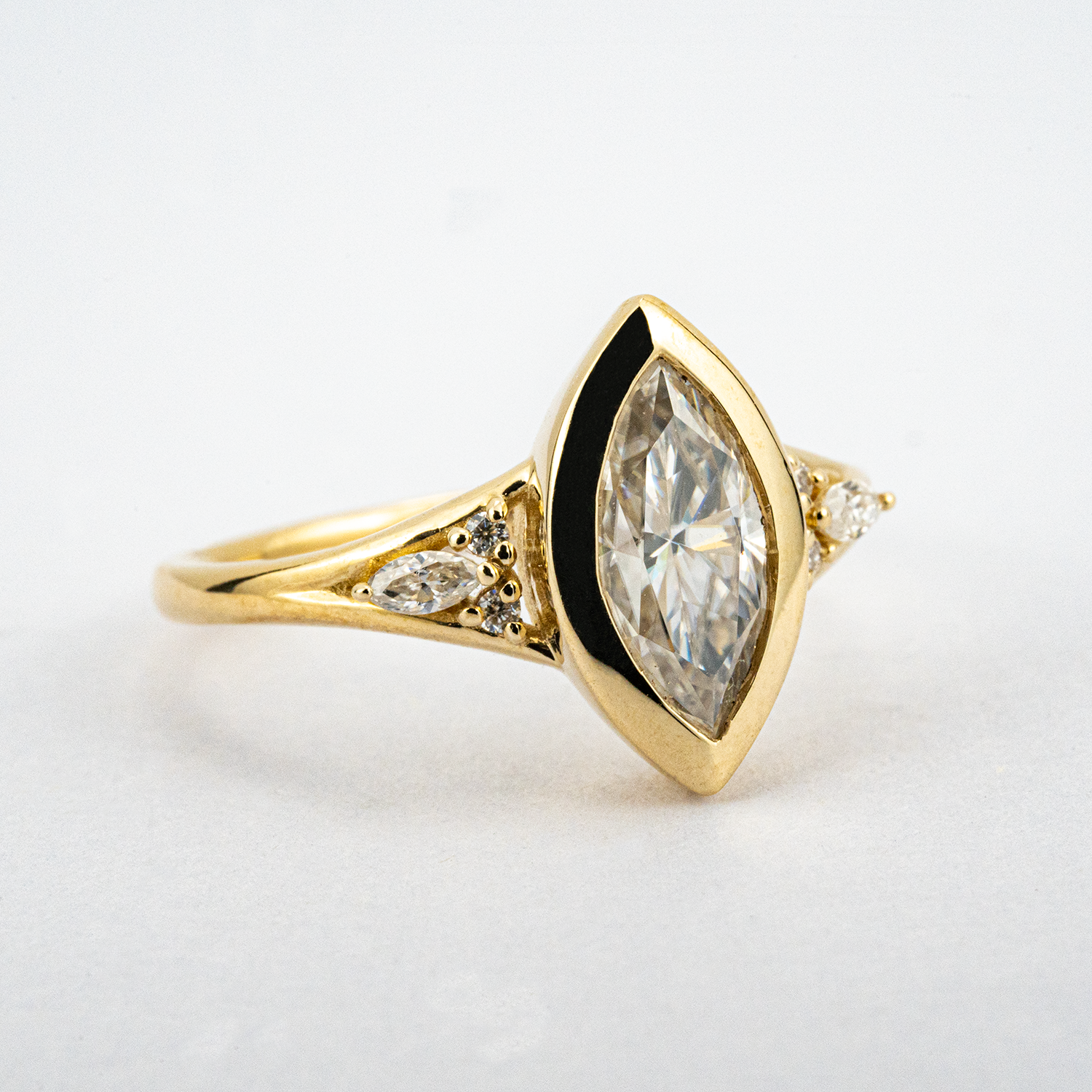 2 Carat Marquise Moissanite Wedding Ring Eternity Rings Vintage Gold Ring Diamond Ring