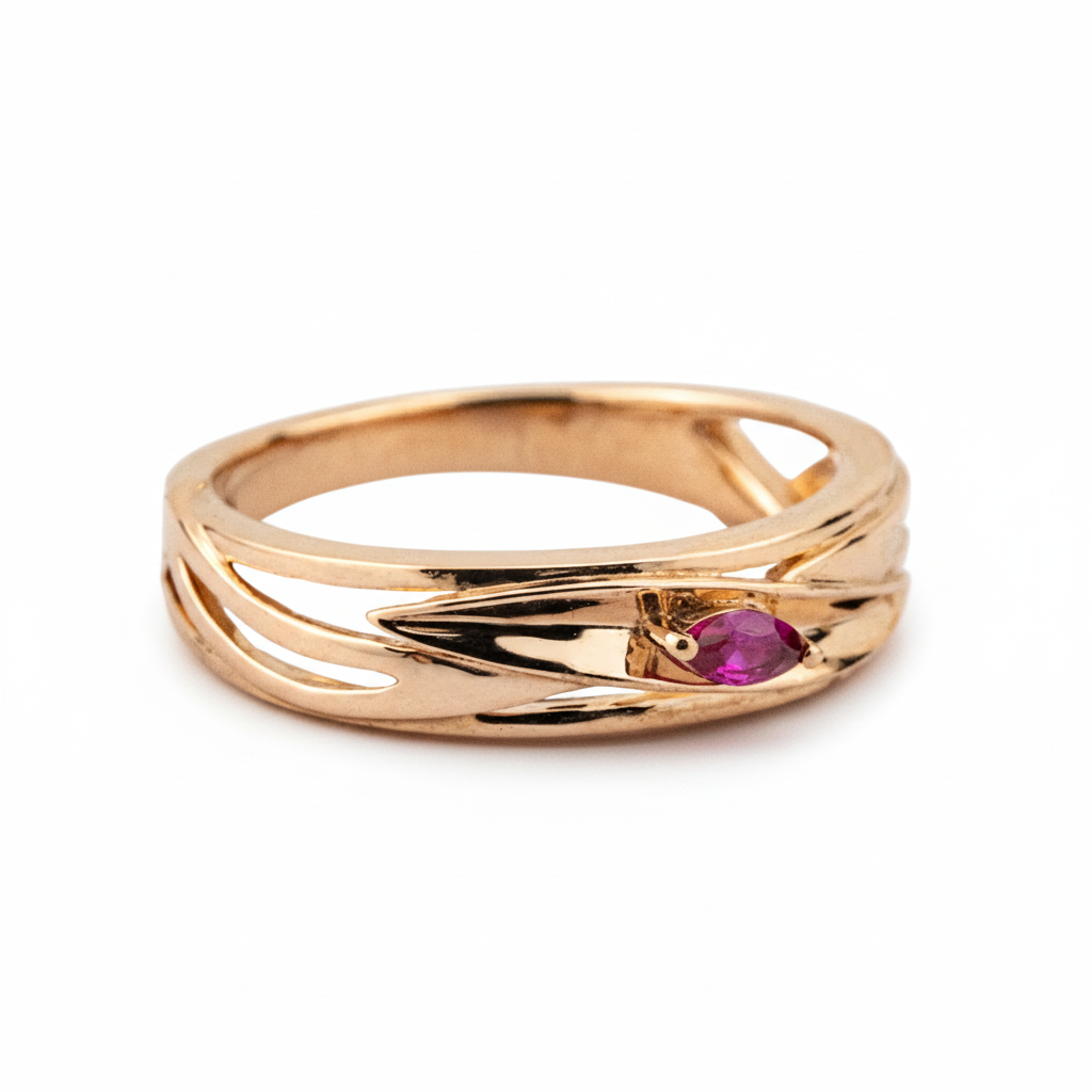 Product view of Ruby Ring in Gold